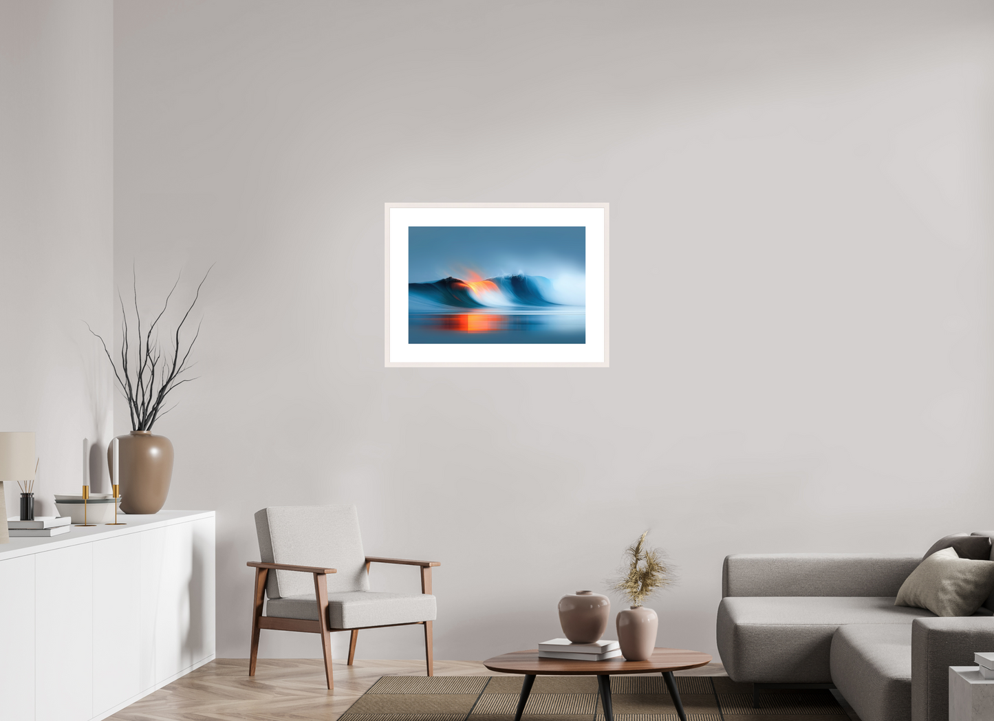 75 x 50 cm, Fine Art Print gerahmt Schwelle im Licht