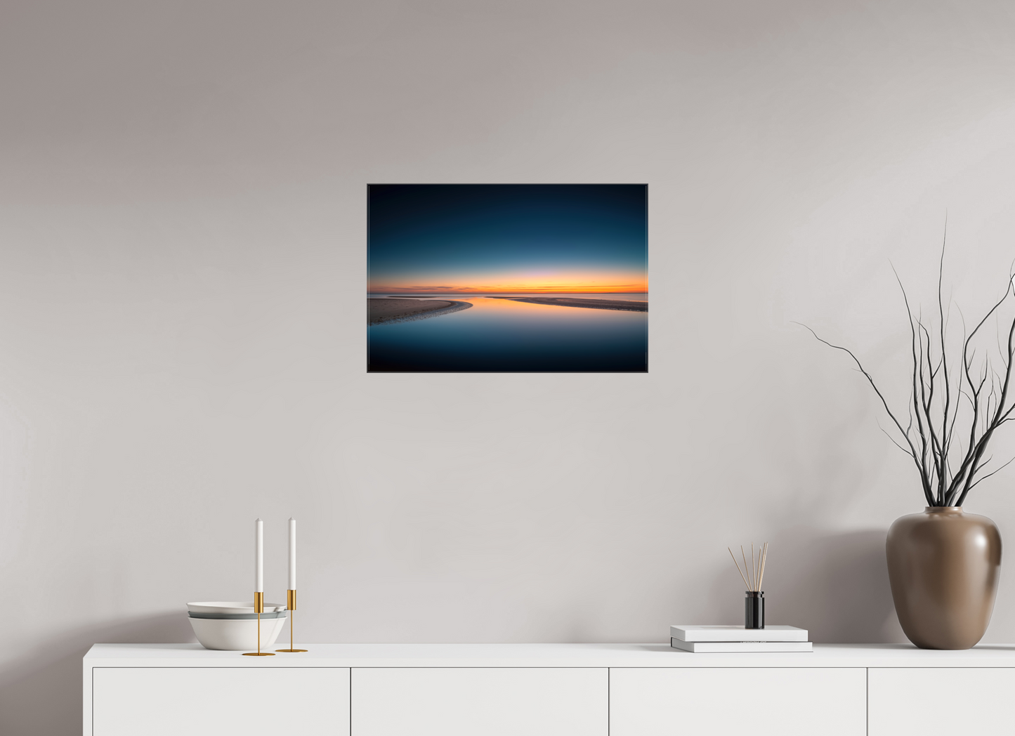 60 x 40 cm, Leinwand glänzend Stille über dem Watt-02
