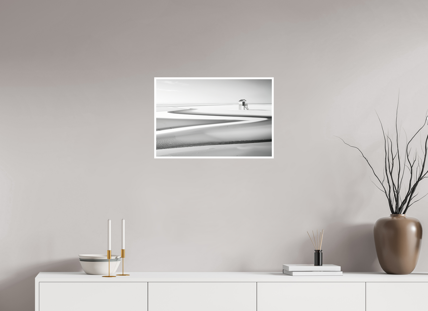 60 x 40 cm, Fine Art Print Hahnemühle Baryta Pfahlhaus im Wattenmeer-01