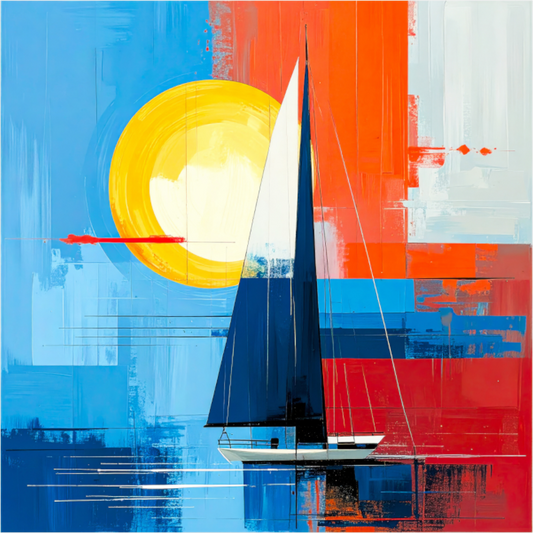 Main image Segelboot-Kunst – Licht, Farbe und Bewegung