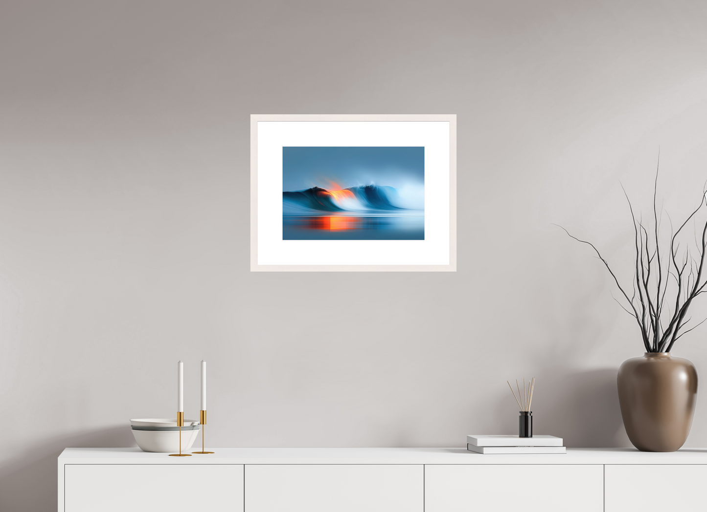 45 x 30 cm, Fine Art Print gerahmt Schwelle im Licht