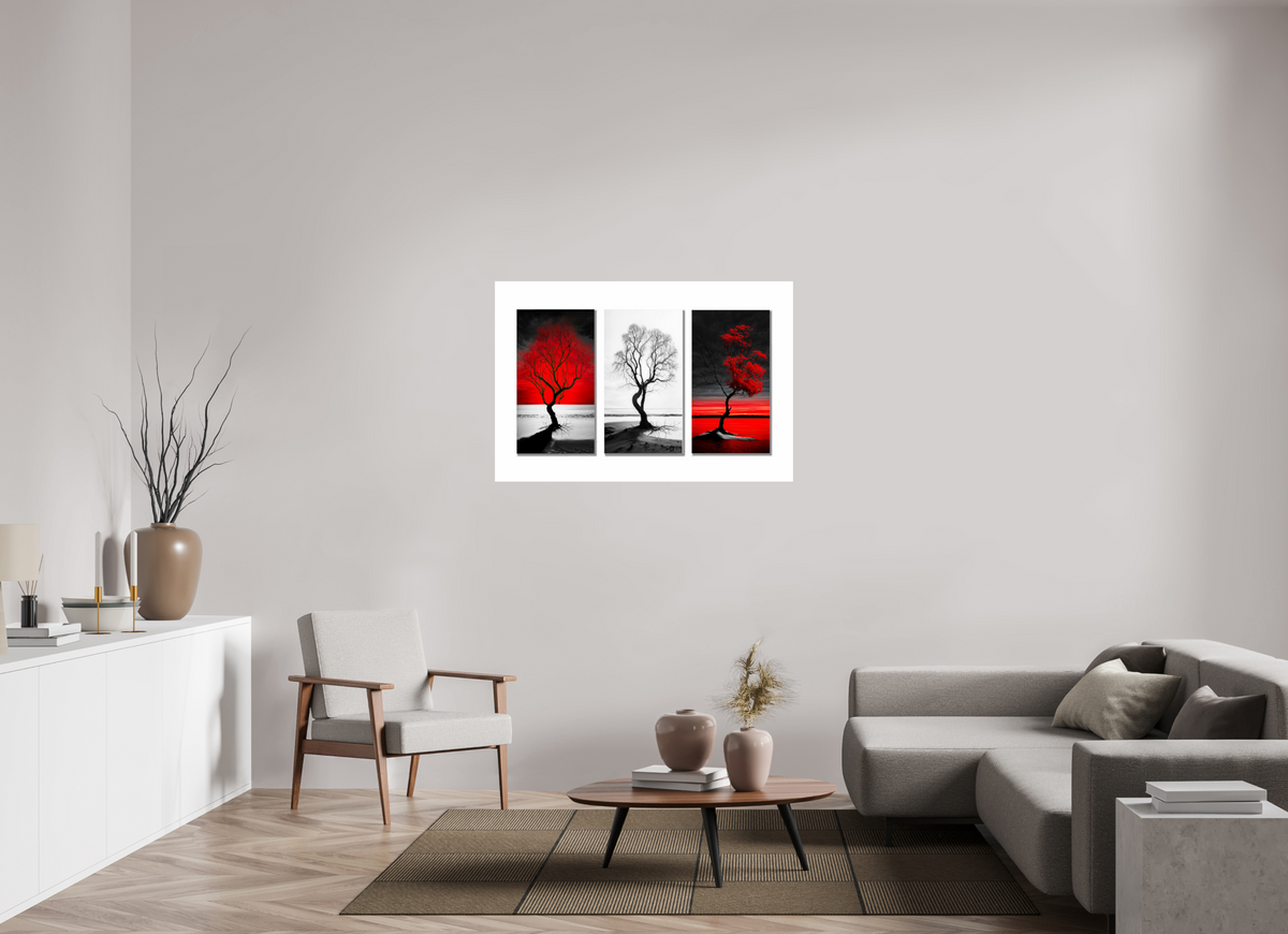 120 x 80 cm, Fine Art Print Hahnemühle Baryta Triptychon Bäume am Ufer-03