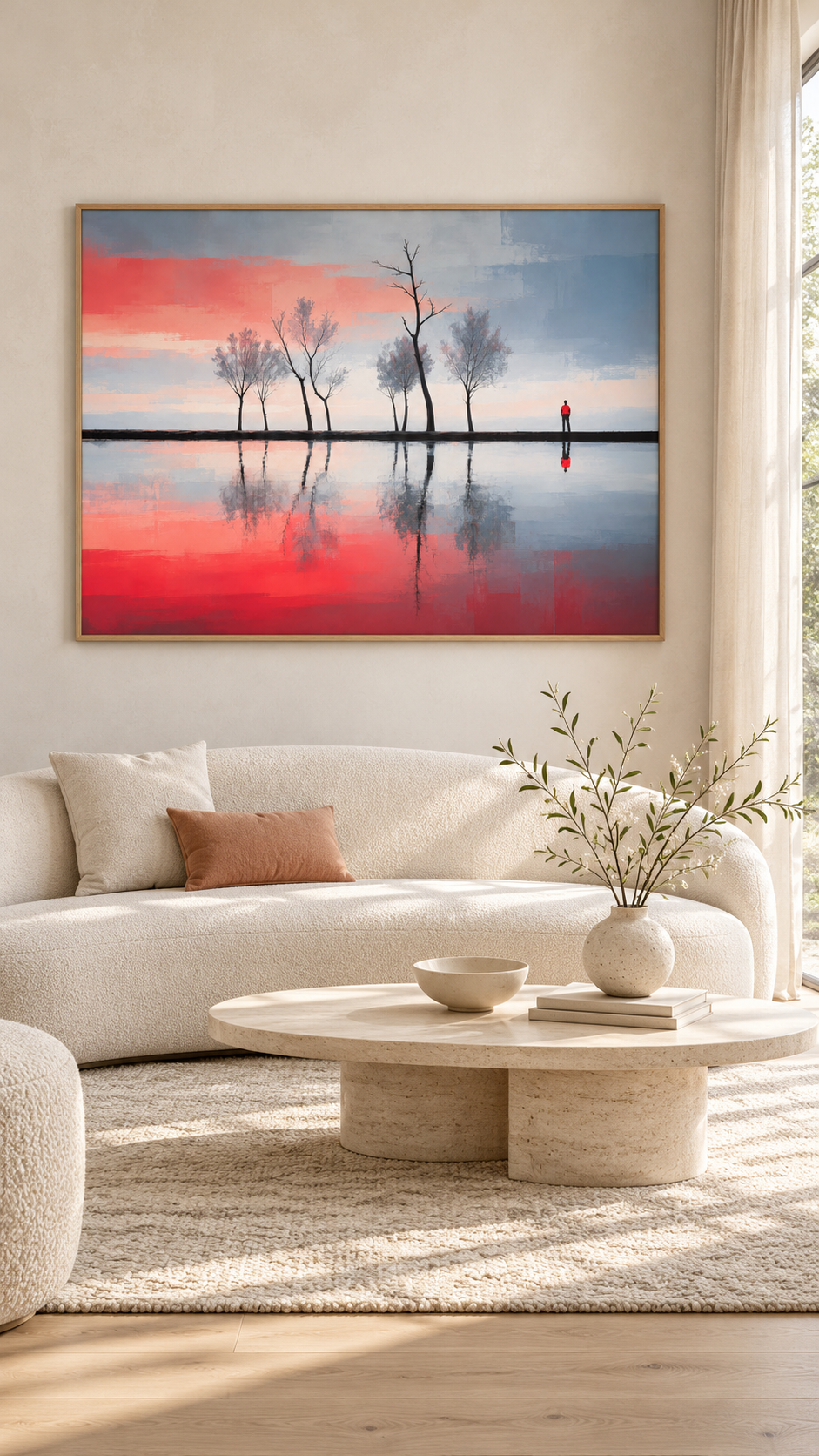 Stilles Ufer - Zwischen Licht und Spiegelung--Wandkunst, Fine Art Print, Leinwand, Acryldruck