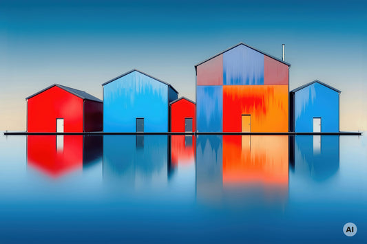 Color Harmony by the Water—Wall Art, Fine Art Print, Canvas, Acrylic Print, Aluminum Dibond