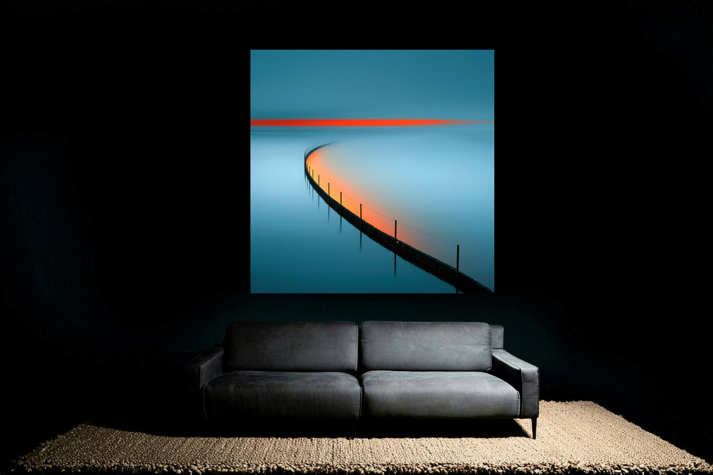 Gezeitenfeuer—Wandkunst, Fine Art Print, Leinwand, Acryldruck, Alu-Dibond