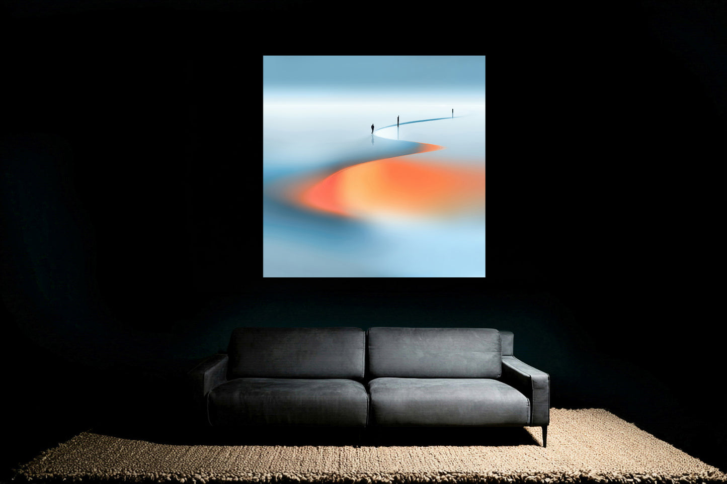 Weg der Gezeiten (square)—Wandkunst, Fine Art Print, Leinwand, Acryldruck, Alu-Dibond