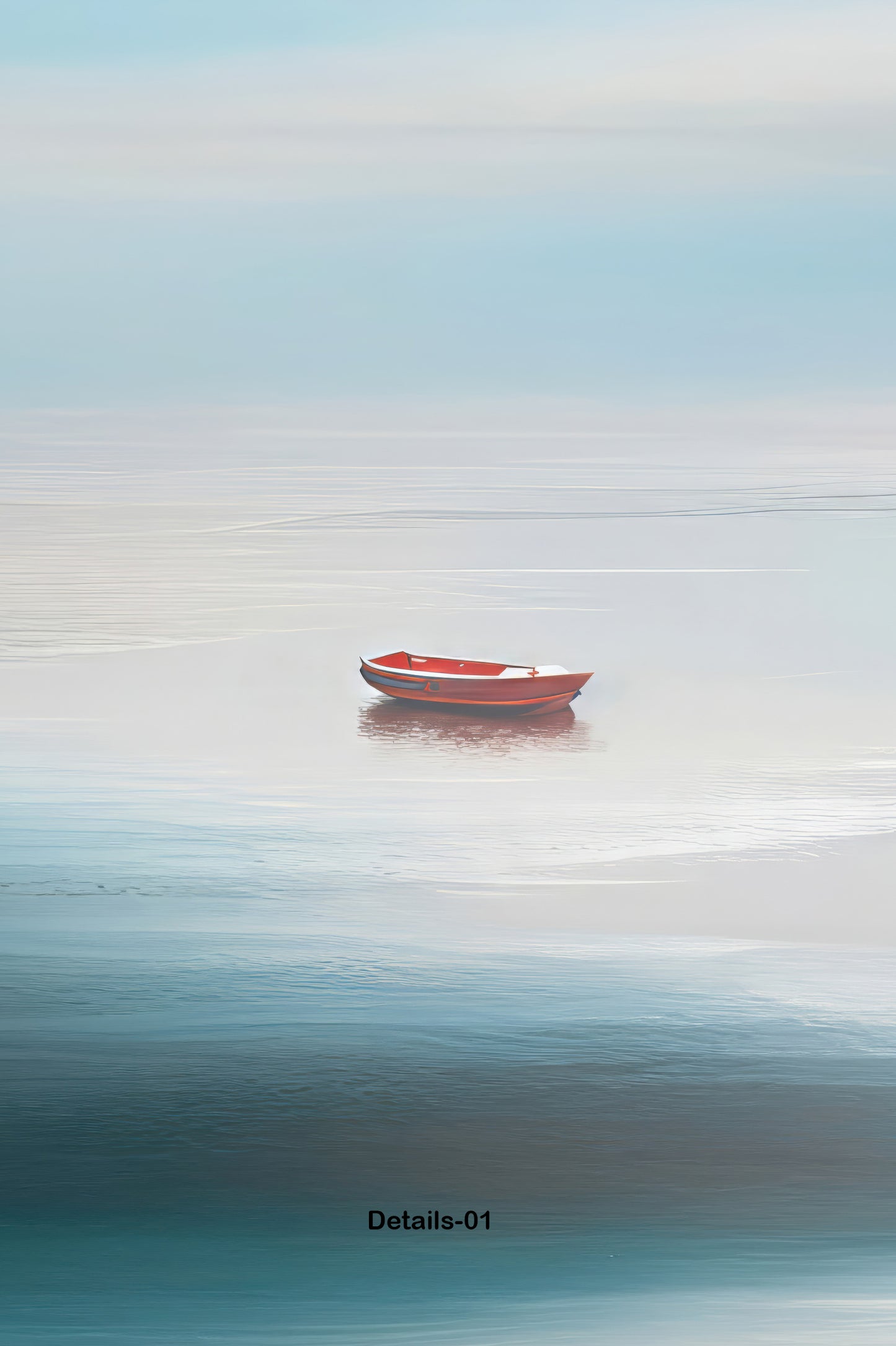 Boot im Wattenmeer-06—Wandkunst, Fine Art Print, Leinwand, Acryldruck, Alu-Dibond