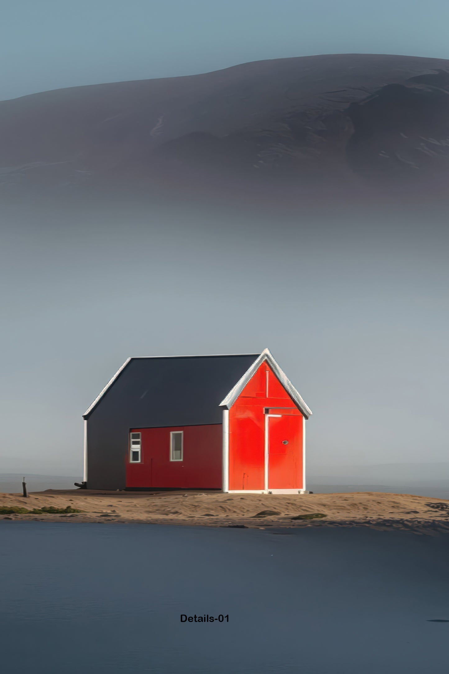 Haus am Meer-01—Wandkunst, Fine Art Print, Leinwand, Acryldruck, Alu-Dibond