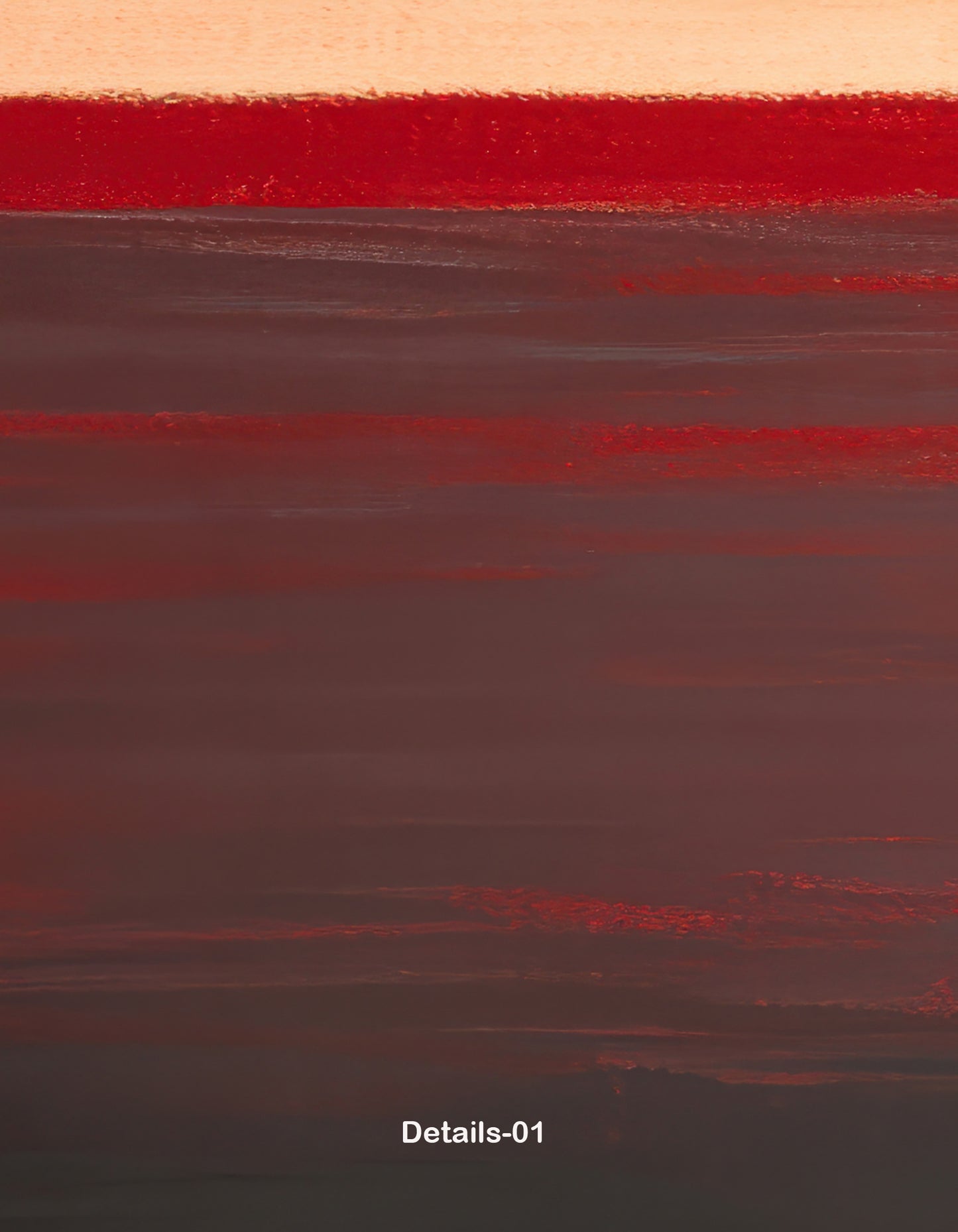 Roter Spiegel des Watts, Abstraktes, surreales Wandbild zeigt die Magie des Wattenmeeres