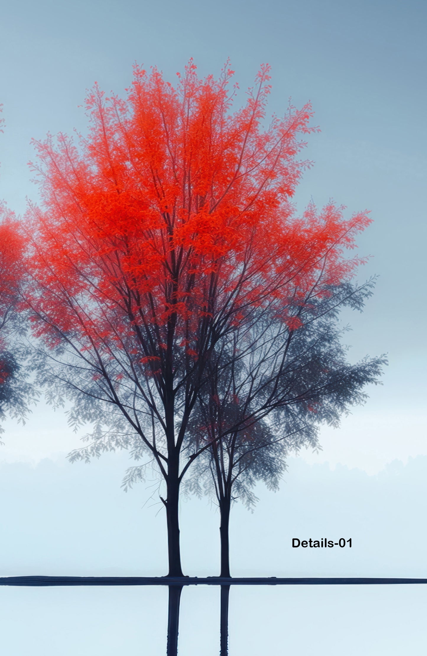 Stille in Rot—Wandkunst, Fine Art Print, Leinwand, Acryldruck, Alu-Dibond