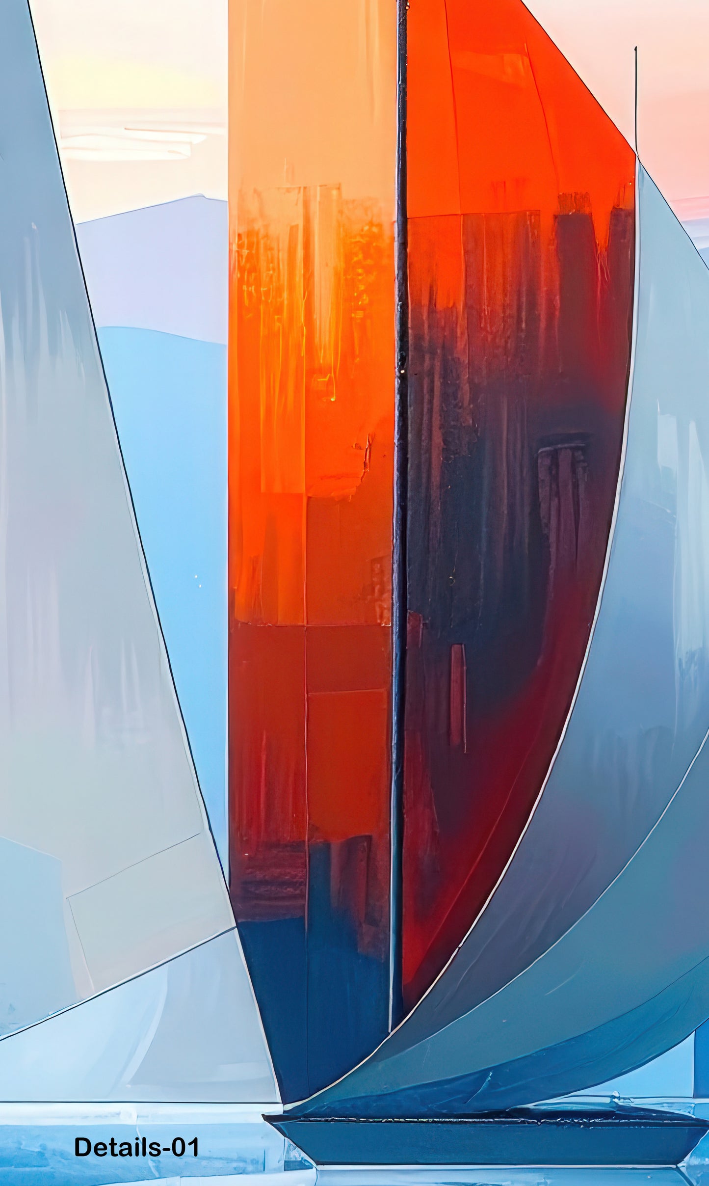 Segelboote abstrakt-15-32—Wandkunst, Fine Art Print, Leinwand, Acryldruck, Alu-Dibond