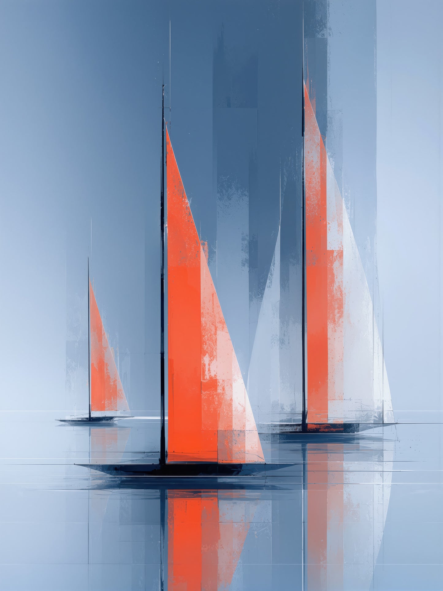 Orange Zeichen—Wandkunst, Fine Art Print, Leinwand, Acryldruck