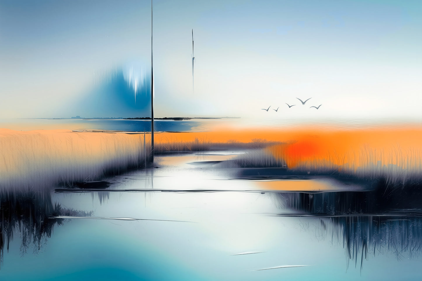 Saltmarsh in Shifting Light—Wall Art, Fine Art Print, Canvas, Acrylic Print, Aluminum Dibond