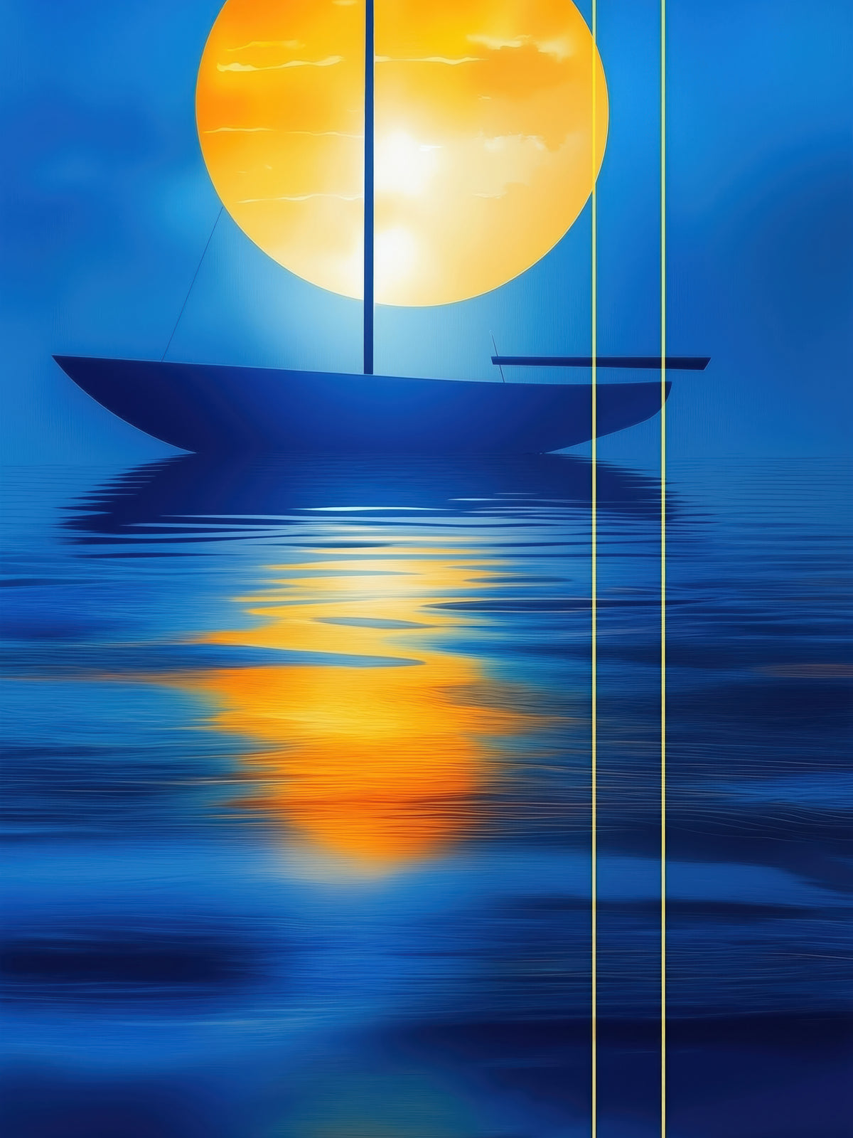Sail in the Golden Circle—Wall Art, Fine Art Print, Canvas, Acrylic Print, Aluminum Dibond