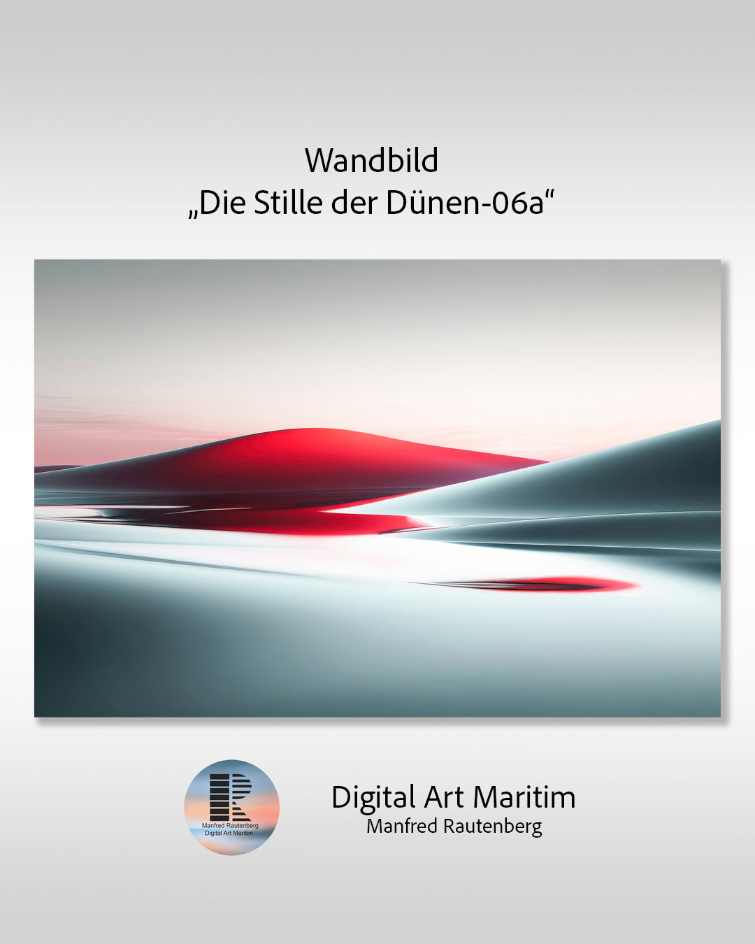 Die Stille der Duenen-06a – Kunstvoller Leinwanddruck mit minimalistischer Duenenlandschaft