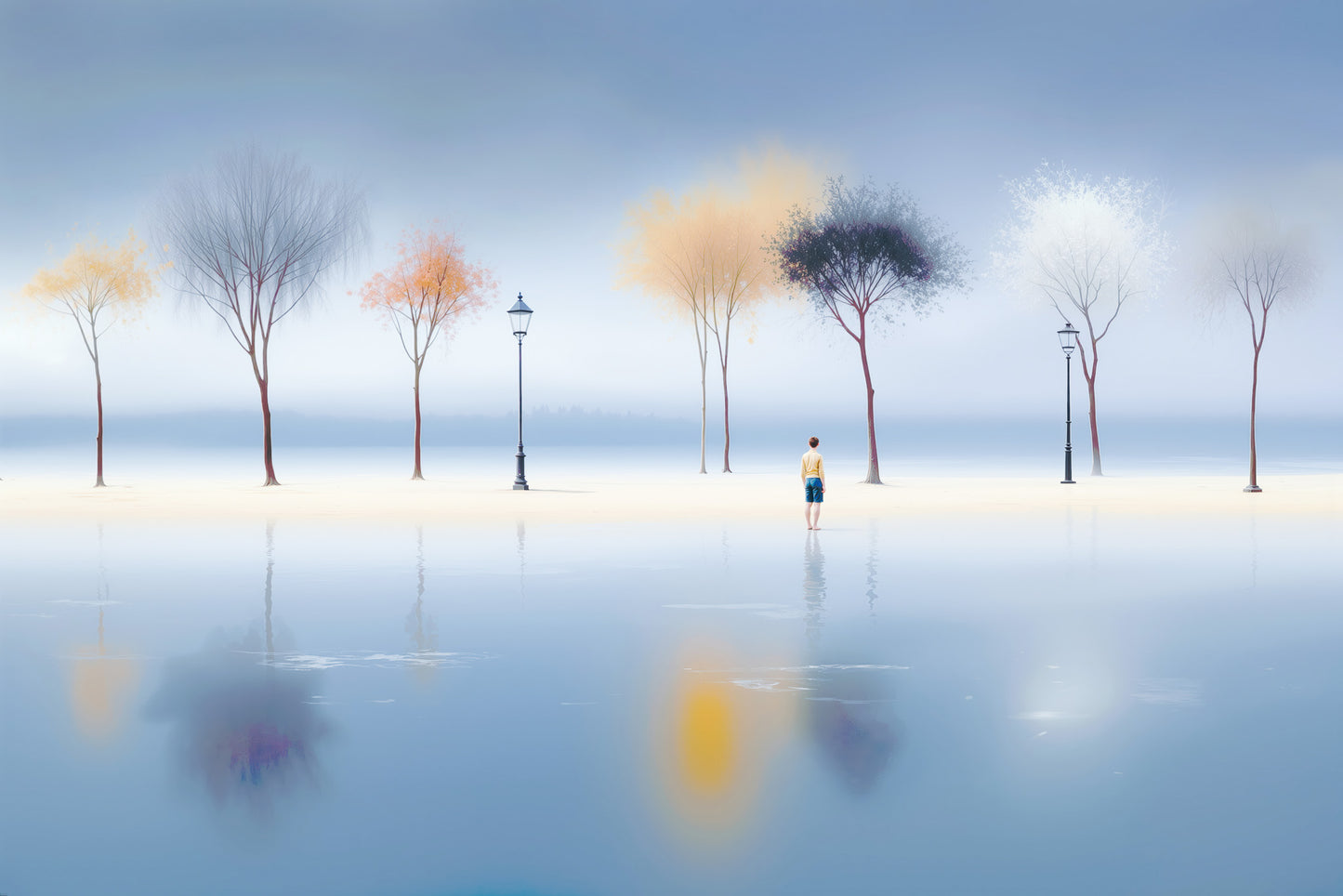 Stilles Ufer, ferne Gedanken—Wandkunst, Fine Art Print, Leinwand, Acryldruck, Alu-Dibond