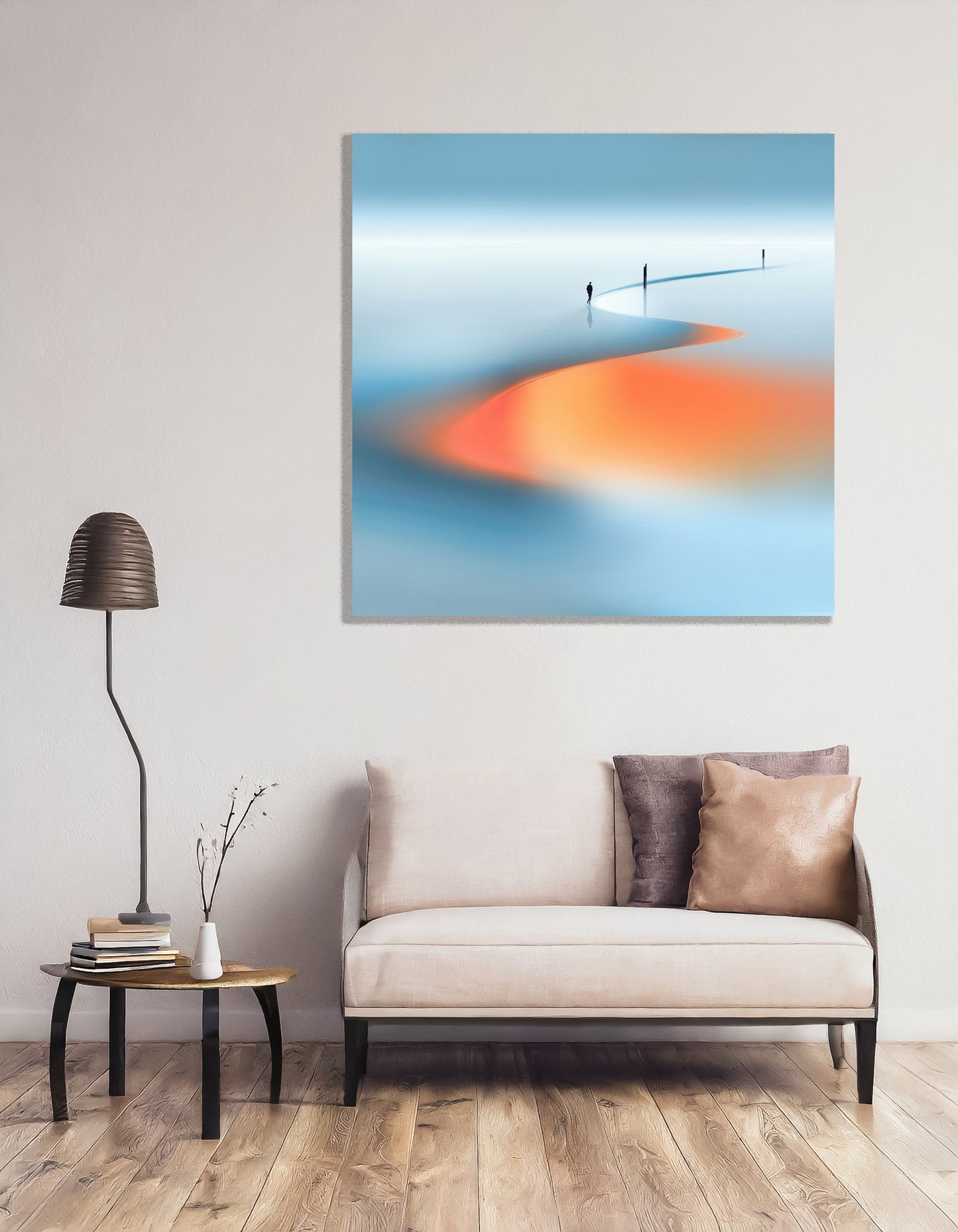 Weg der Gezeiten (square)—Wandkunst, Fine Art Print, Leinwand, Acryldruck, Alu-Dibond