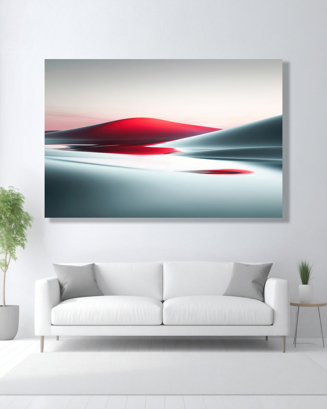 Die Stille der Duenen-06a – Kunstvoller Leinwanddruck mit minimalistischer Duenenlandschaft
