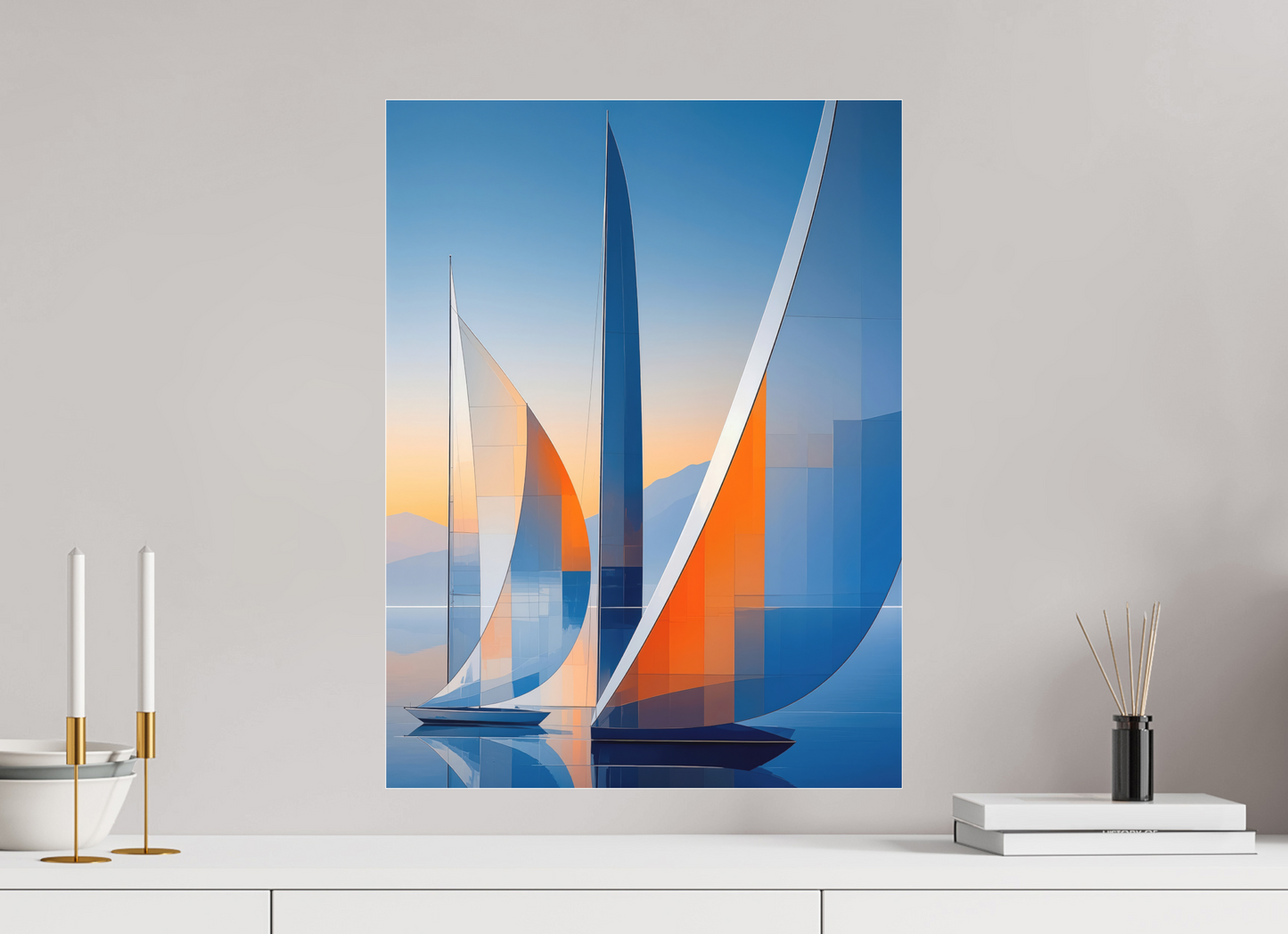 45 x 60 cm, Fine Art Pigmentdruck hinter Acrylglas Segelräume