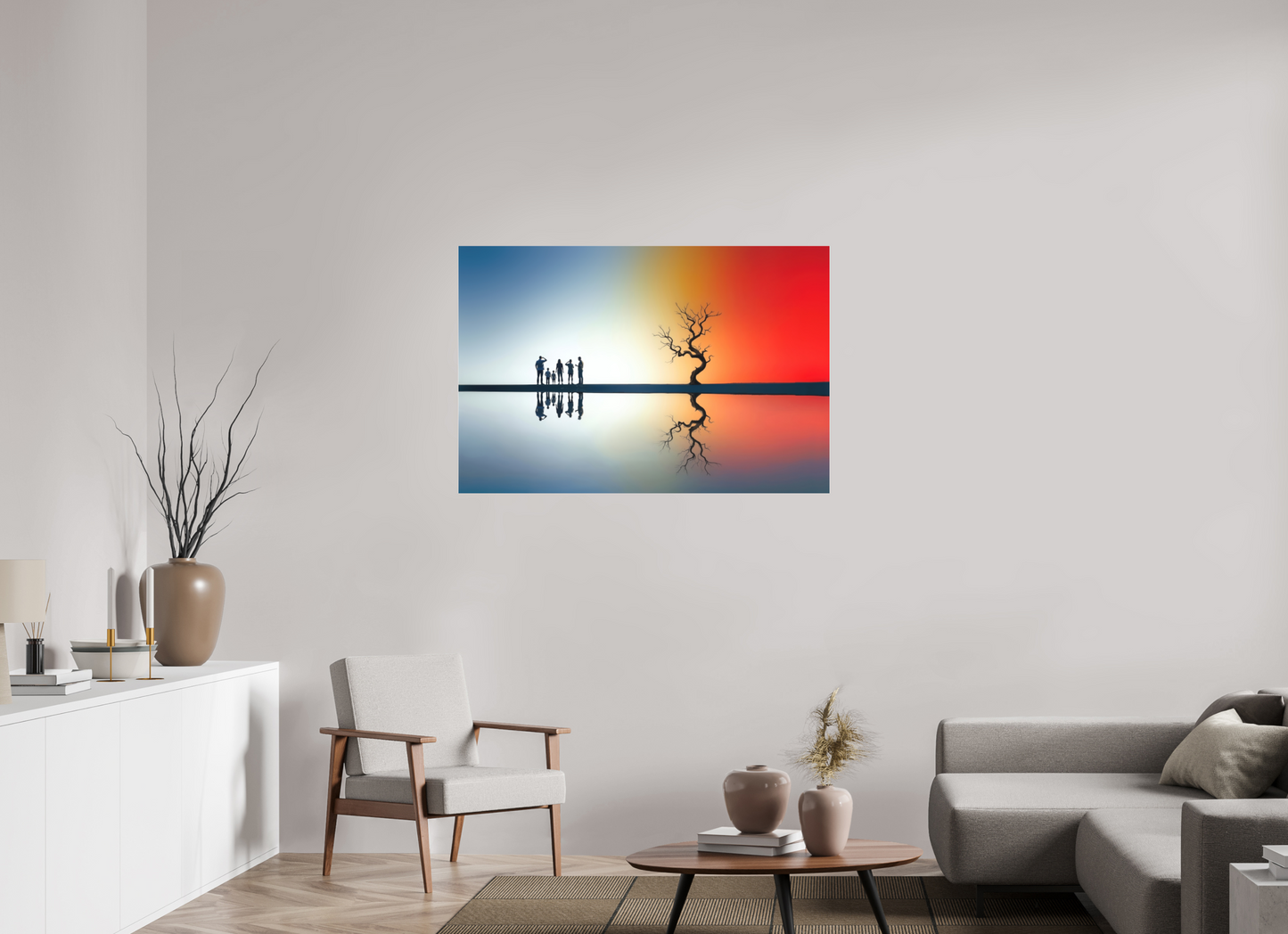 120 x 80 cm, Fine Art Pigmentdruck hinter Acrylglas Begegnung am stillen Meer—Wandkunst, Fine Art Print, Leinwand, Acryldruck, Alu-Dibond