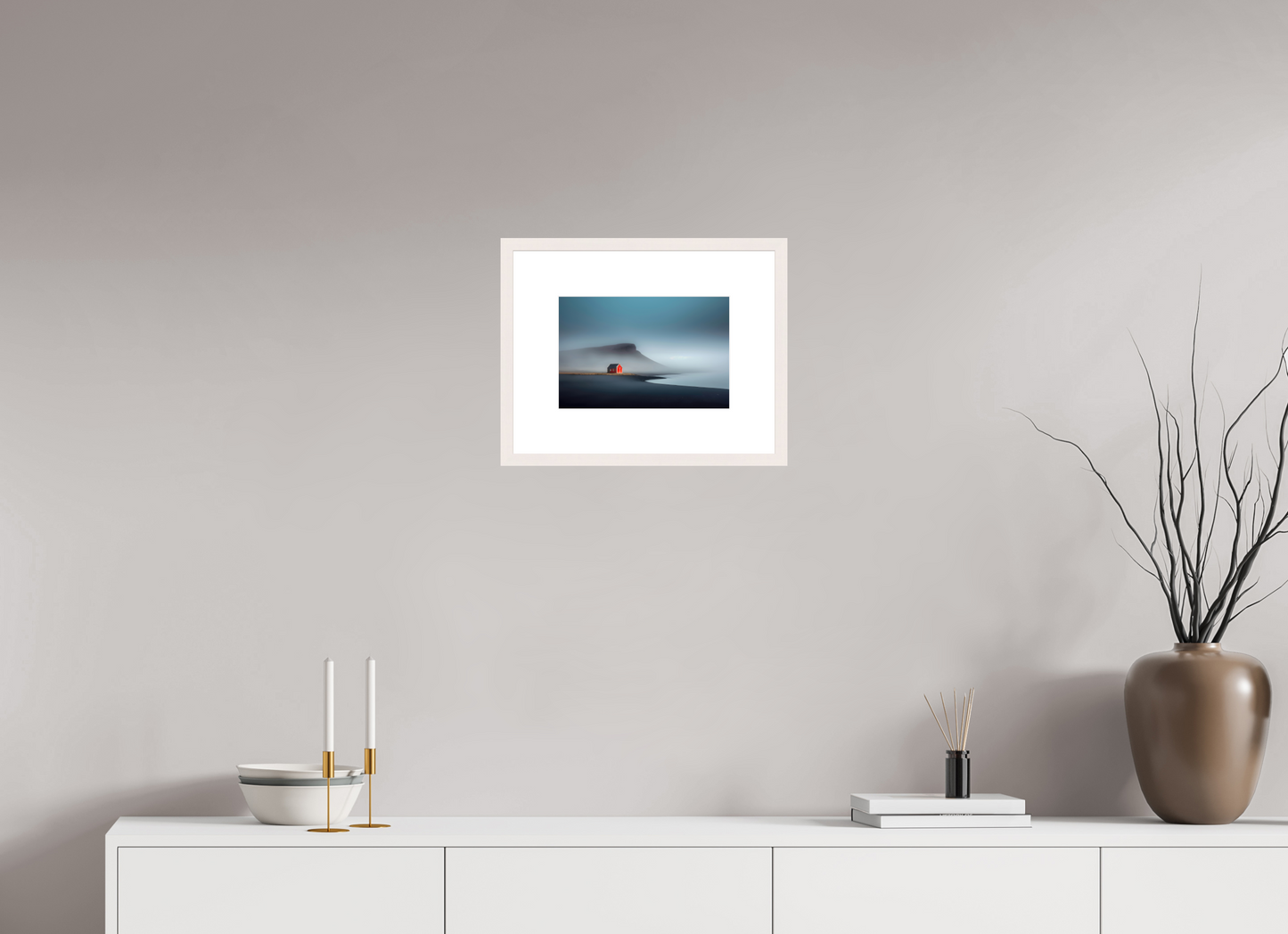30 x 20 cm, Fine Art Print gerahmt Haus am Meer-01