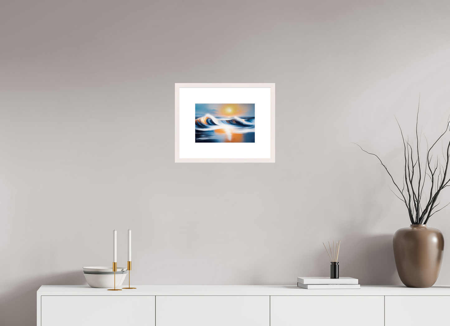 30 x 20 cm, Fine Art Print gerahmt Dialog der Wellen