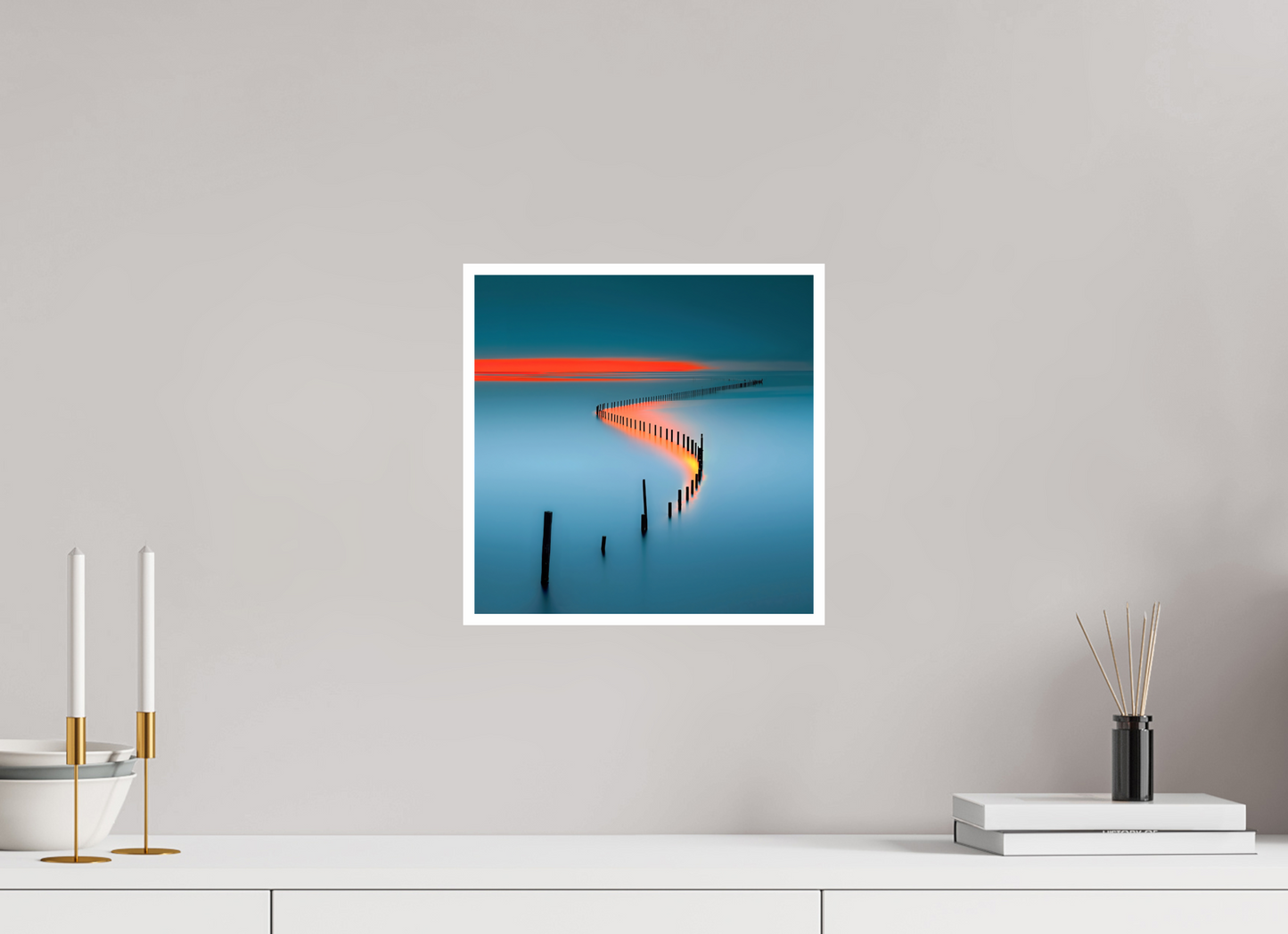 30 x 30 cm, Fine Art Print Hahnemühle Baryta Lichtweg im Watt