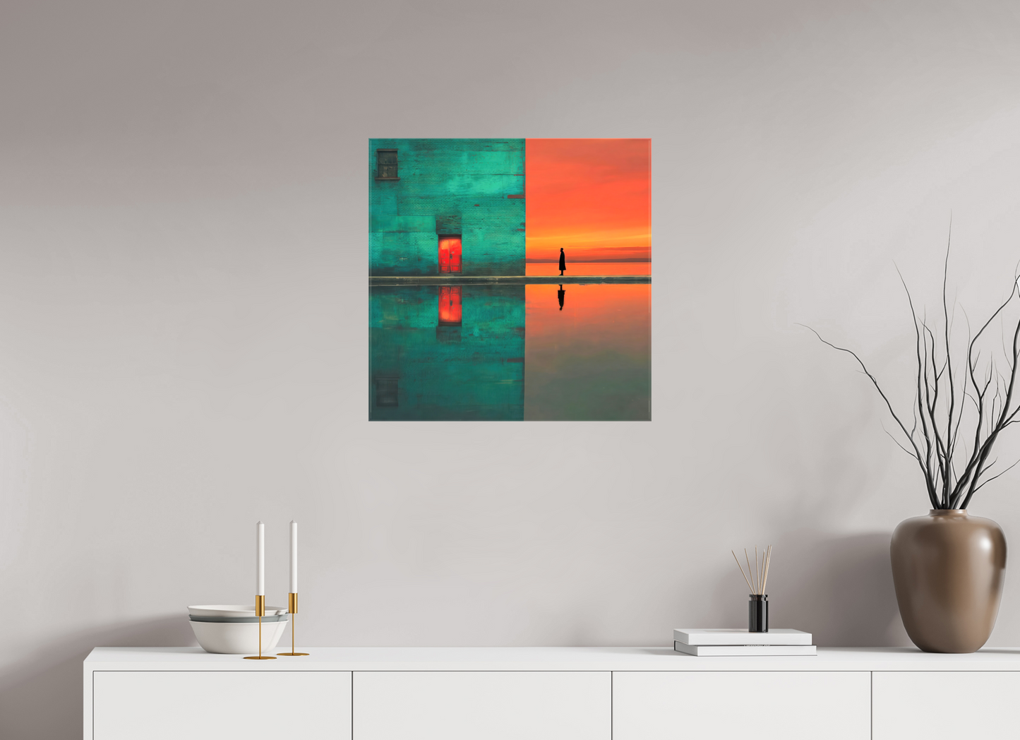 60 x 60 cm, Leinwand glänzend Schwelle zum Meer