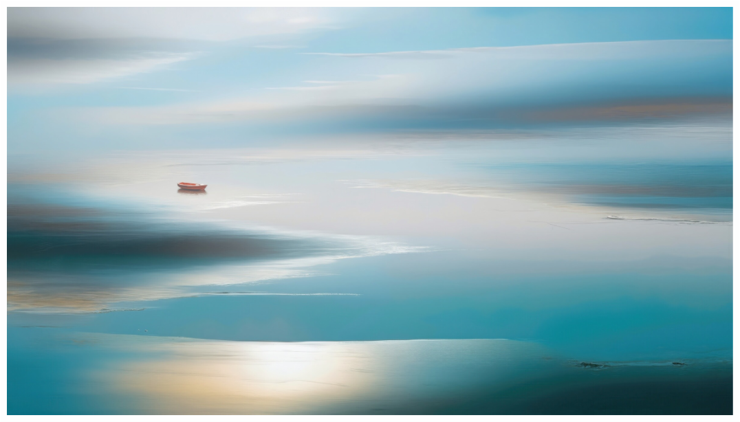 Main image Boot im Wattenmeer-06—Wandkunst, Fine Art Print, Leinwand, Acryldruck, Alu-Dibond