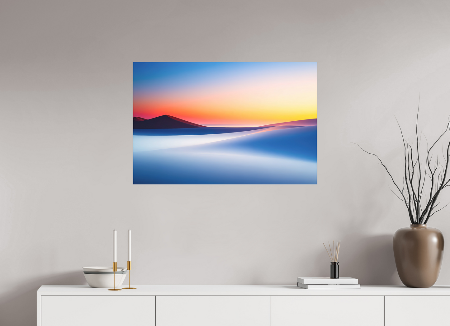 90 x 60 cm, Fine Art Pigmentdruck hinter Acrylglas Die Stille der Dünen-02—Wandkunst, Fine Art Print, Leinwand, Acryldruck, Alu-Dibond