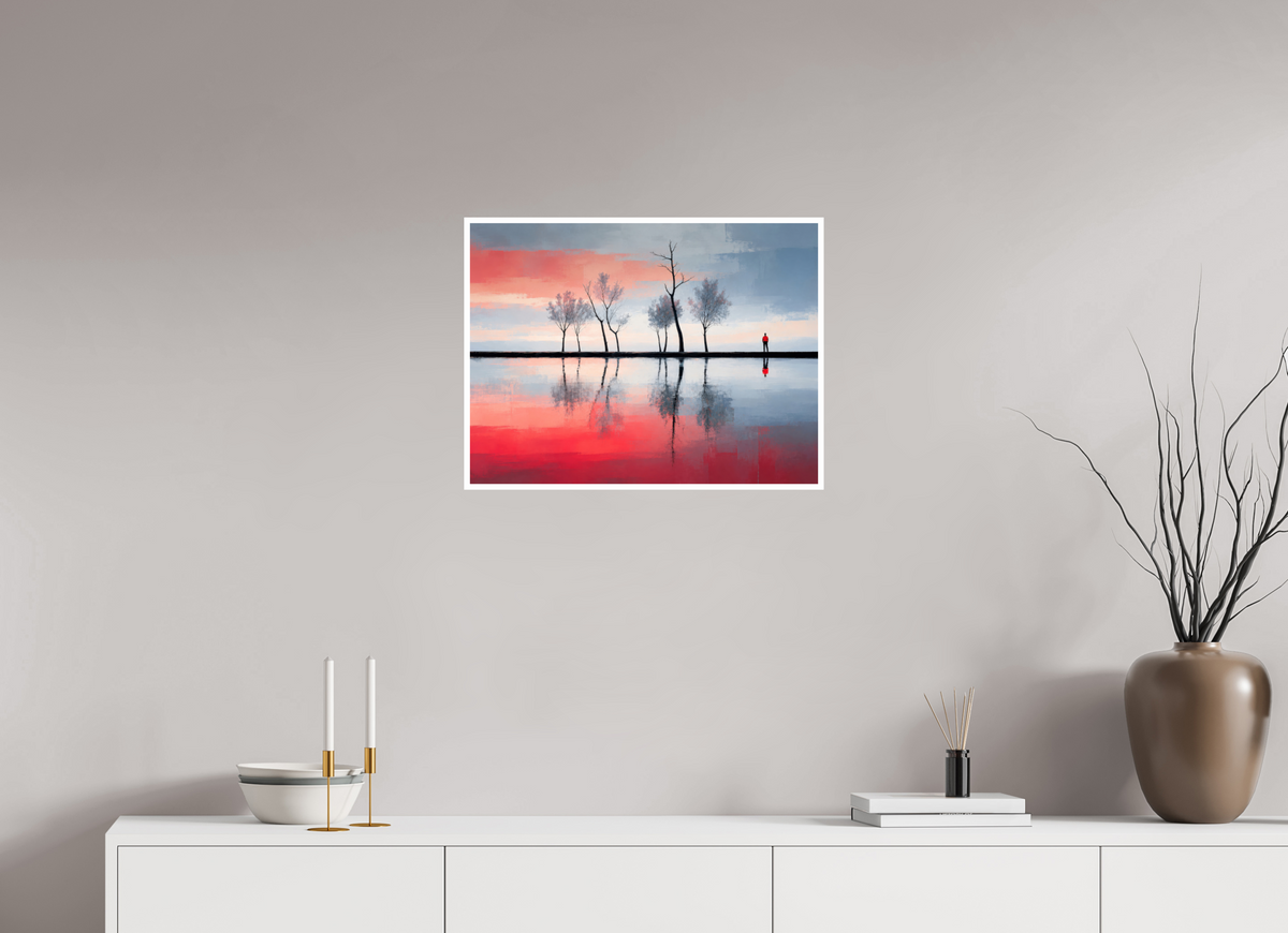 60 x 45 cm, Fine Art Print Hahnemühle Baryta Stilles Ufer - Zwischen Licht und Spiegelung