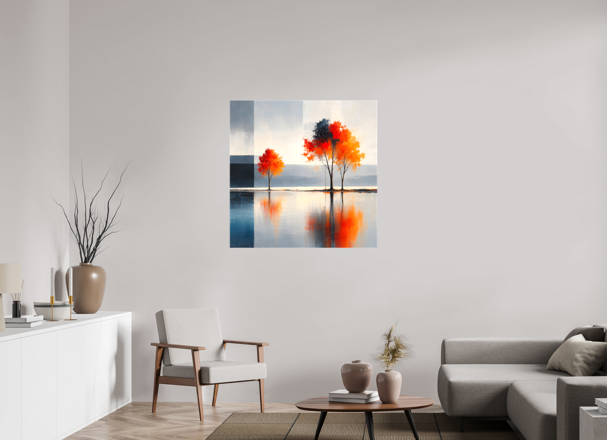 100 x 100 cm, Leinwand glänzend Herbst zwischen den Welten