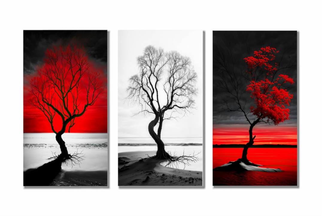 Main image Triptychon Bäume am Ufer-03