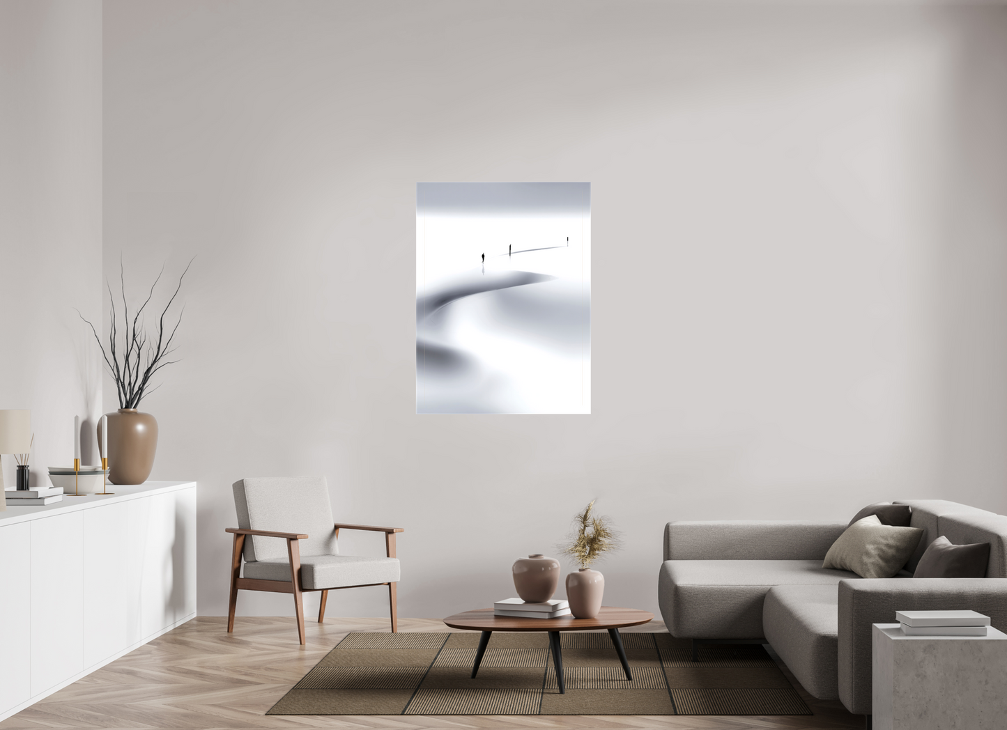 90 x 120 cm, Leinwand glänzend Weg der Gezeiten
