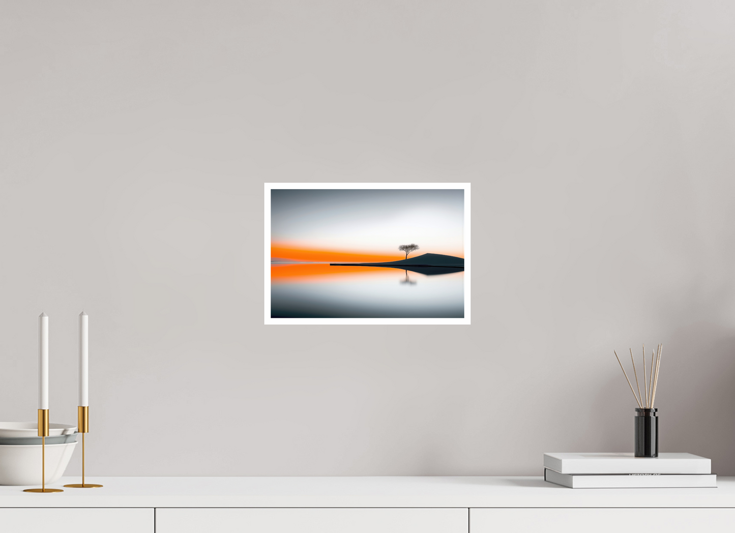 30 x 20 cm, Fine Art Print Hahnemühle Baryta Uferlinie im Morgenlicht