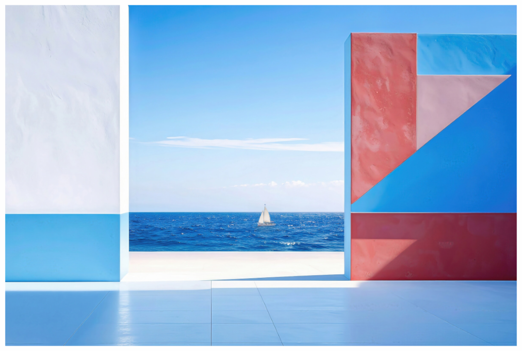 Main image Mauer am Meer-03—Wandkunst, Fine Art Print, Leinwand, Acryldruck