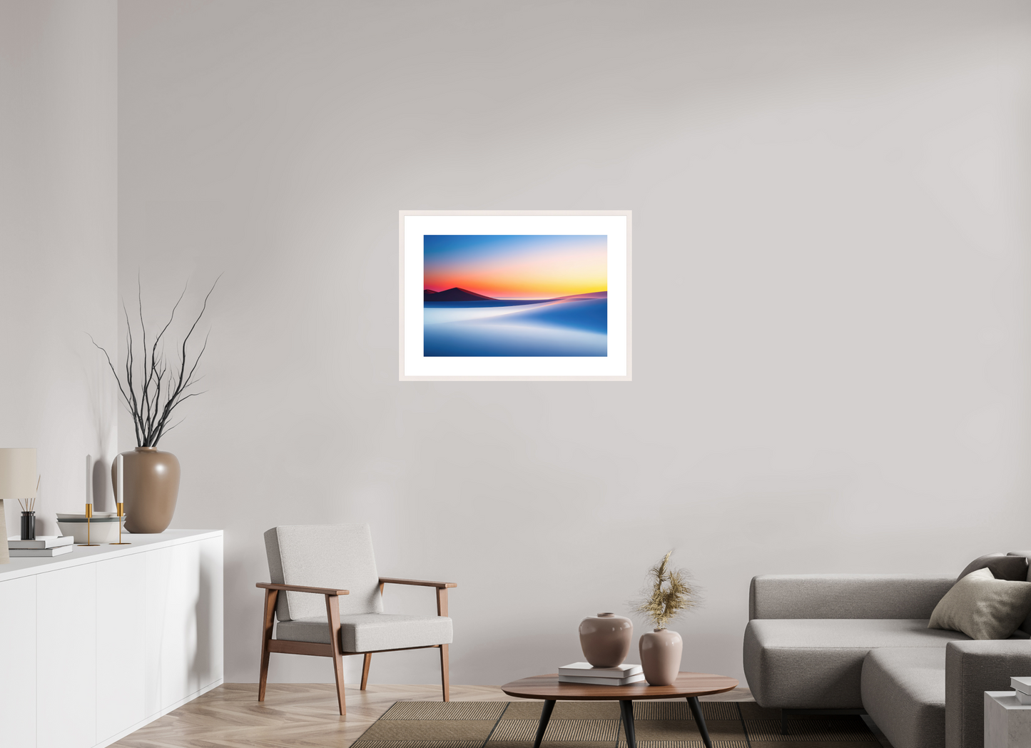 75 x 50 cm, Fine Art Print gerahmt Die Stille der Dünen-02
