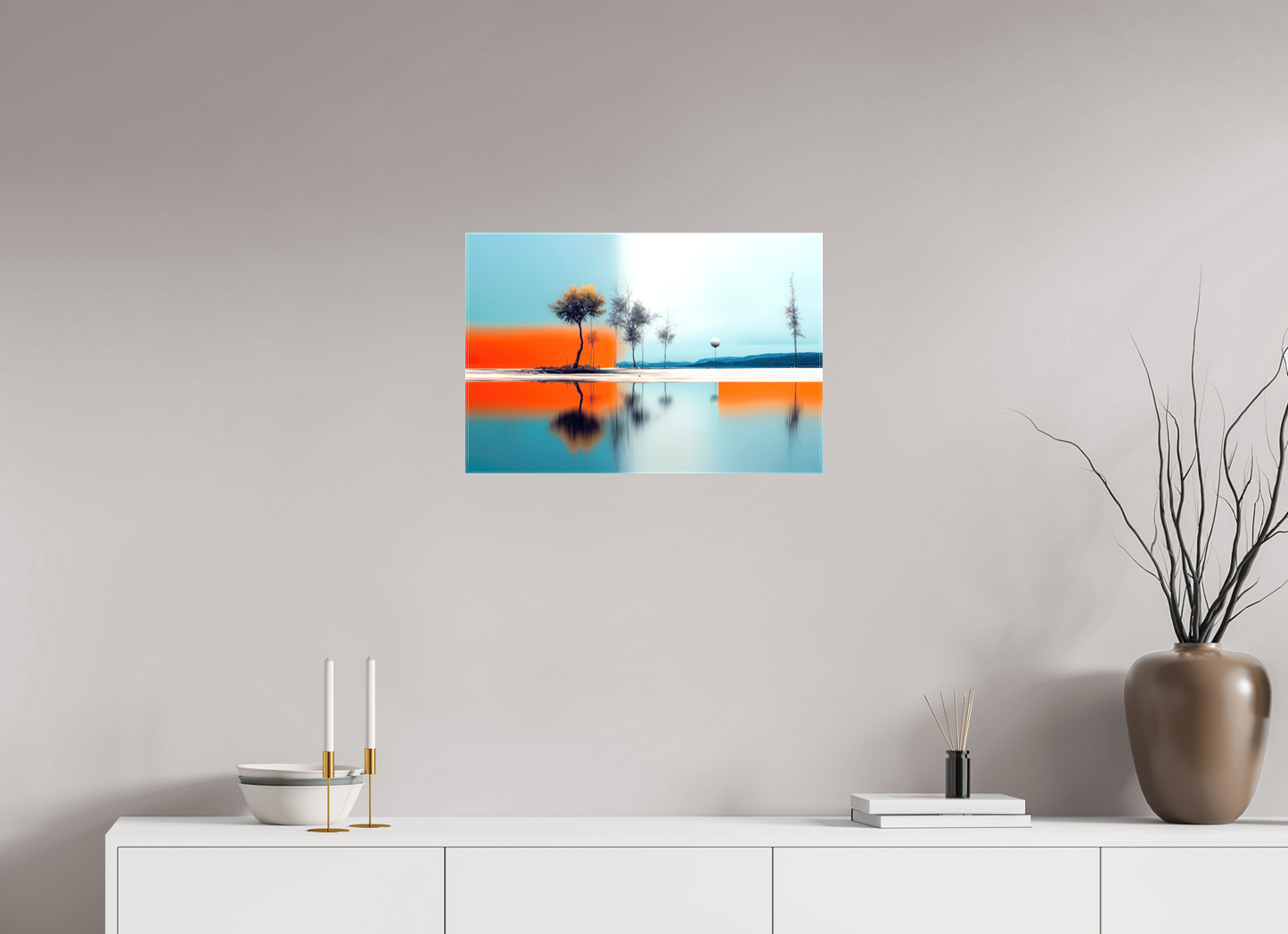 60 x 40 cm, Leinwand glänzend Horizont der Gegensätze—Wandkunst, Fine Art Print, Leinwand, Acryldruck, Alu-Dibond