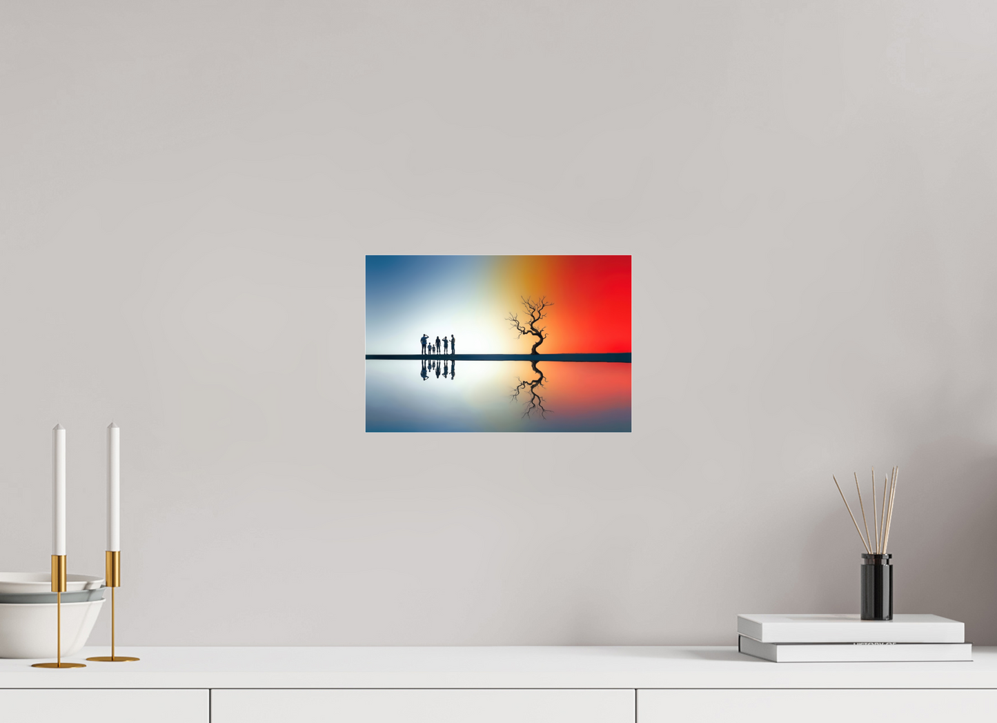 30 x 20 cm, Acrylglas glänzend standard Begegnung am stillen Meer