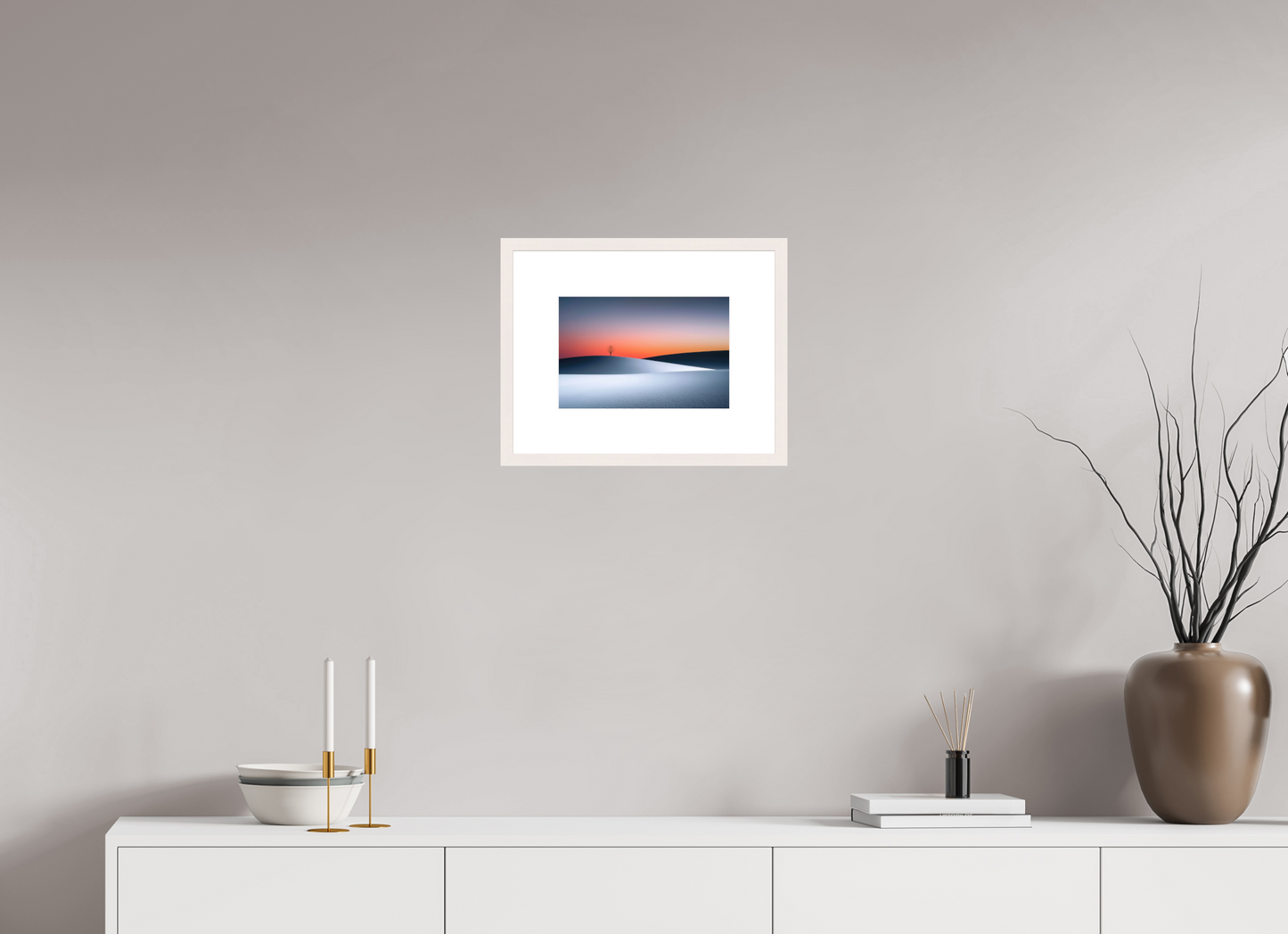 30 x 20 cm, Fine Art Print gerahmt Kälte und Glut