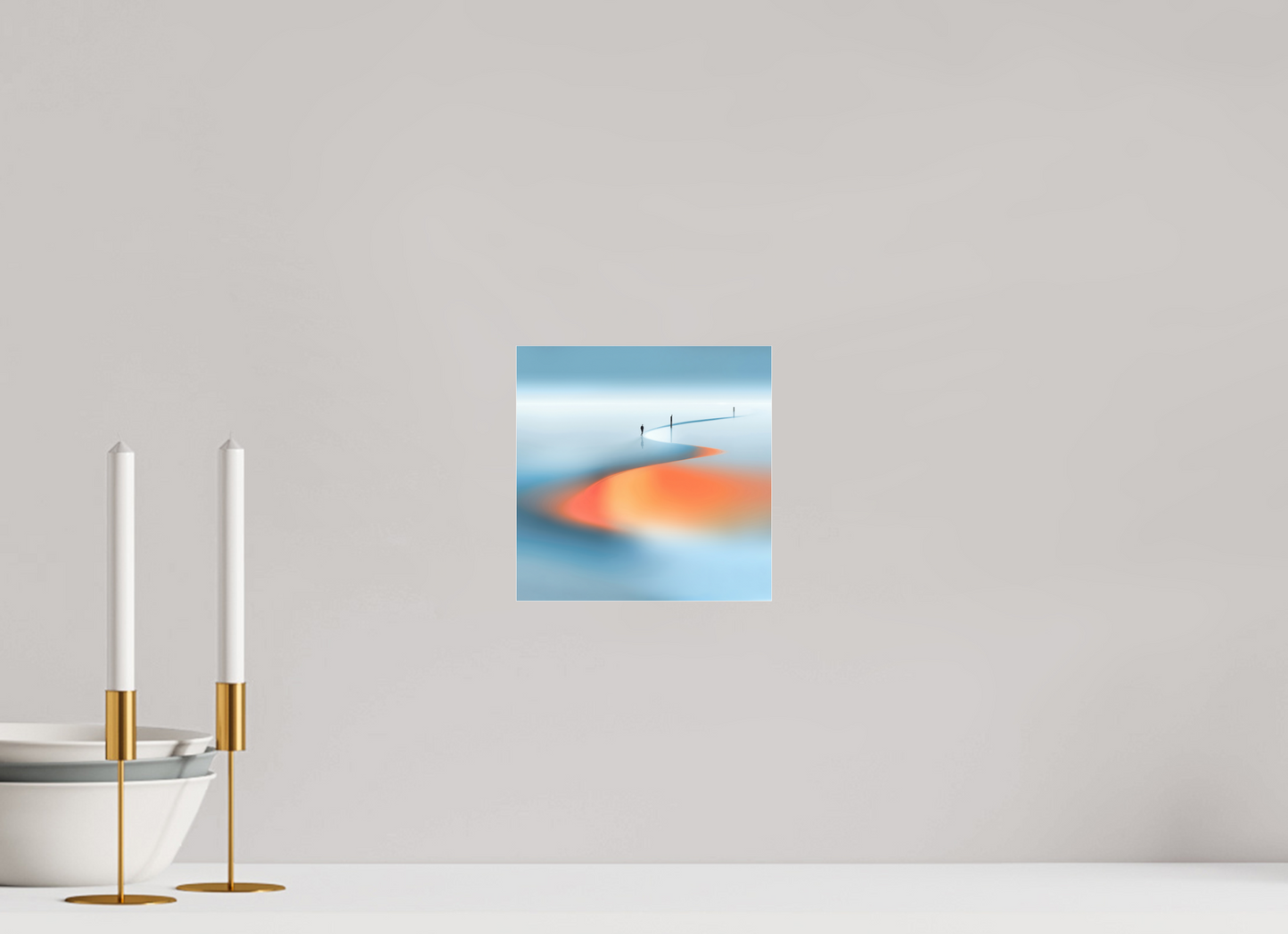 20 x 20 cm, Fine Art Pigmentdruck hinter Acrylglas Weg der Gezeiten - square
