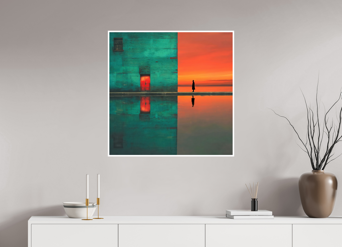 80 x 80 cm, Fine Art Print Hahnemühle Baryta Schwelle zum Meer—Wandkunst, Fine Art Print, Leinwand, Acryldruck, Alu-Dibond
