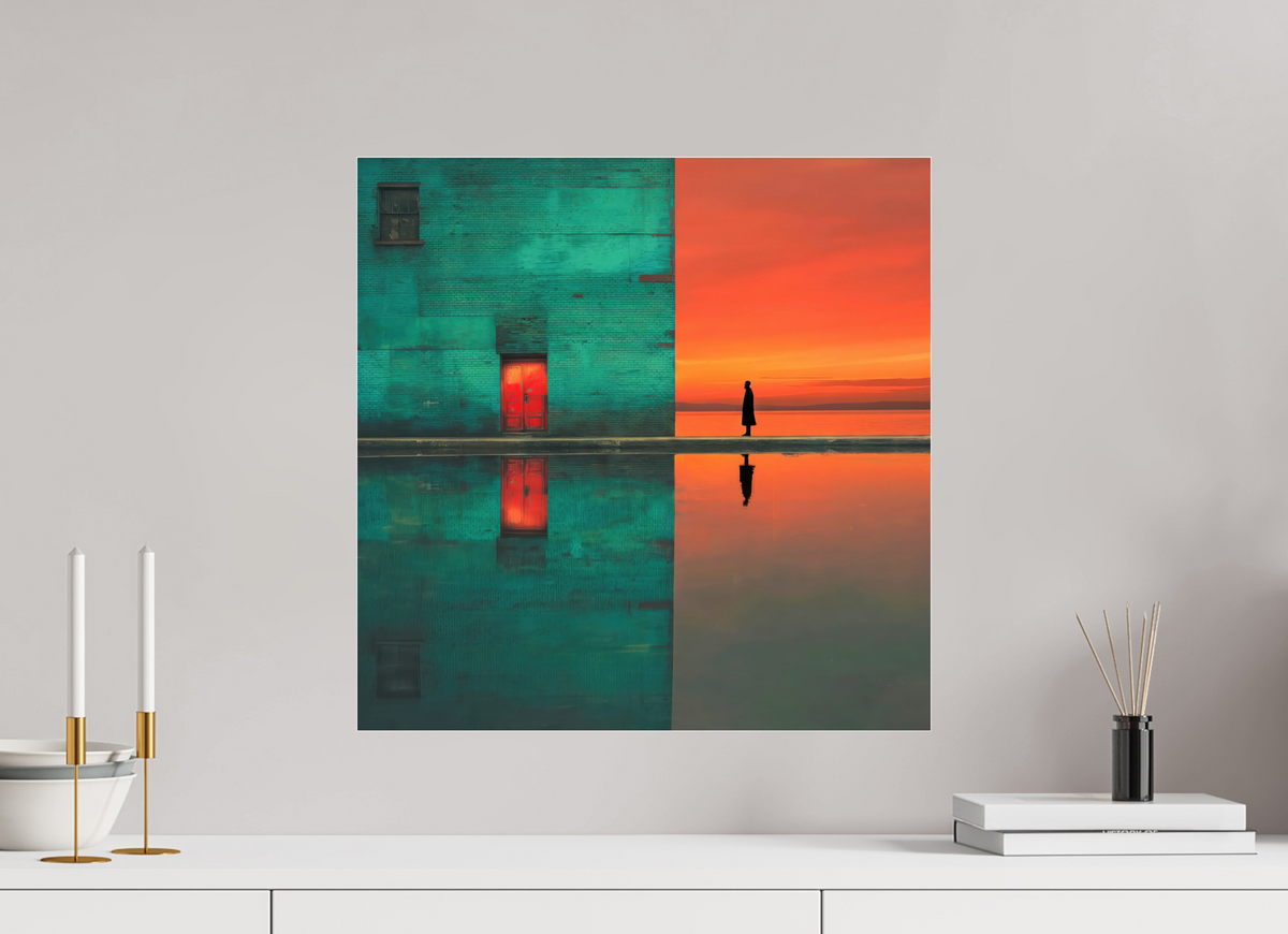 50 x 50 cm, Acrylglas glänzend standard Schwelle zum Meer—Wandkunst, Fine Art Print, Leinwand, Acryldruck, Alu-Dibond