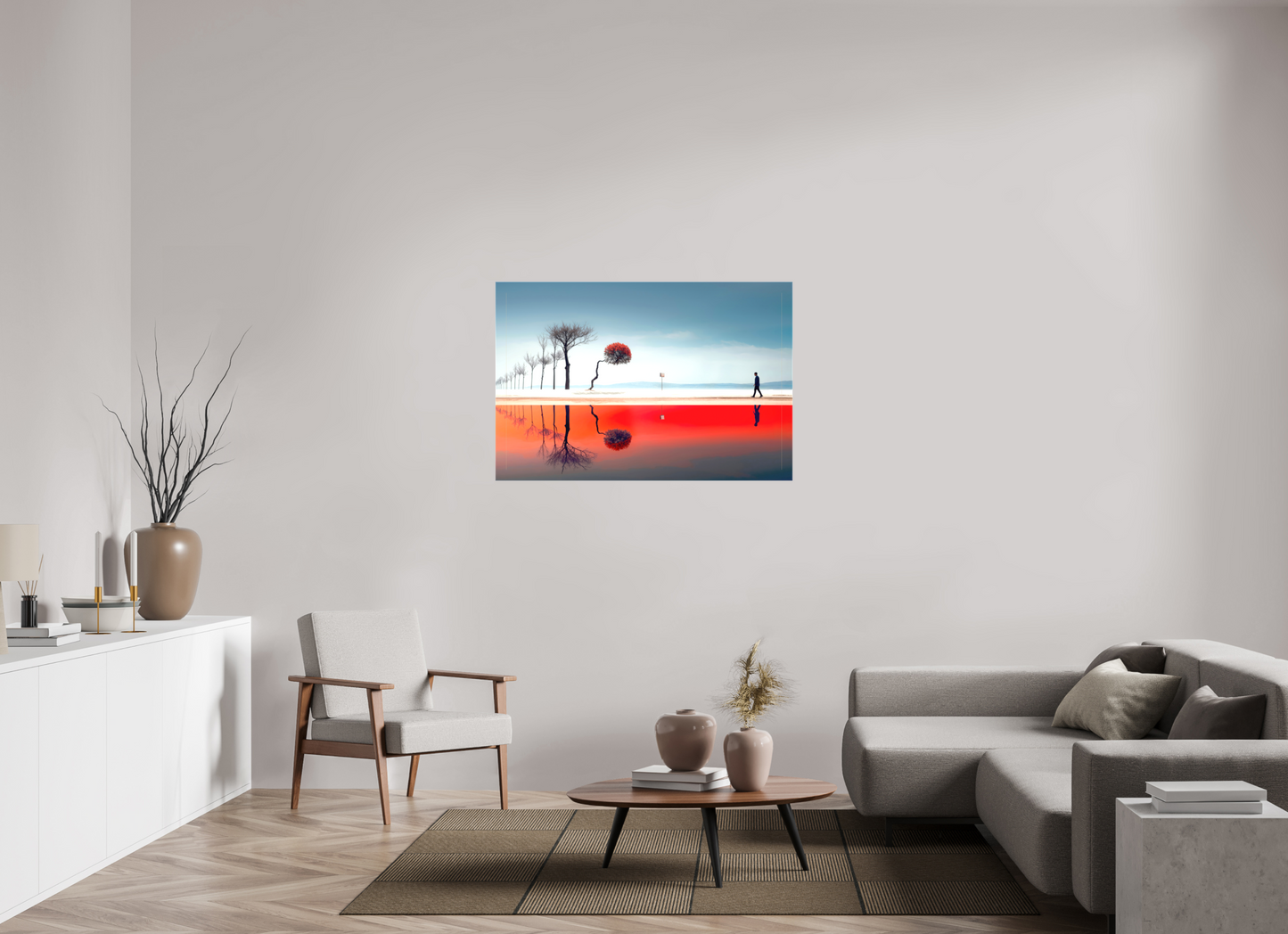 120 x 80 cm, Leinwand glänzend Der Weg durch den Traumraum—Wandkunst, Fine Art Print, Leinwand, Acryldruck, Alu-Dibond