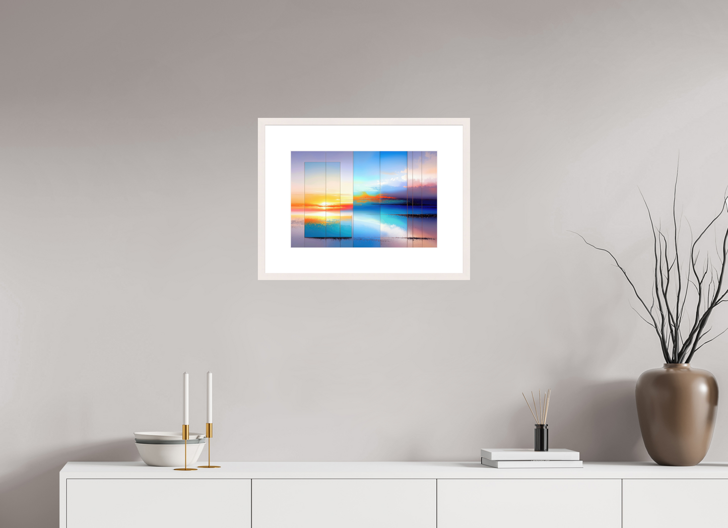45 x 30 cm, Fine Art Print gerahmt Fenster zum Meer-01