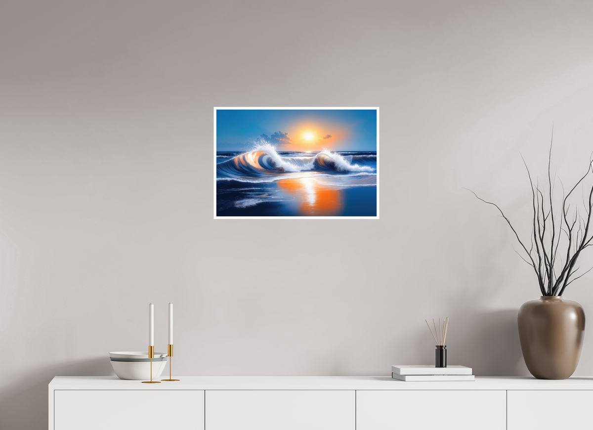 60 x 40 cm, Fine Art Print Hahnemühle Baryta Brandung im Licht—Wandkunst, Fine Art Print, Leinwand, Acryldruck, Alu-Dibond