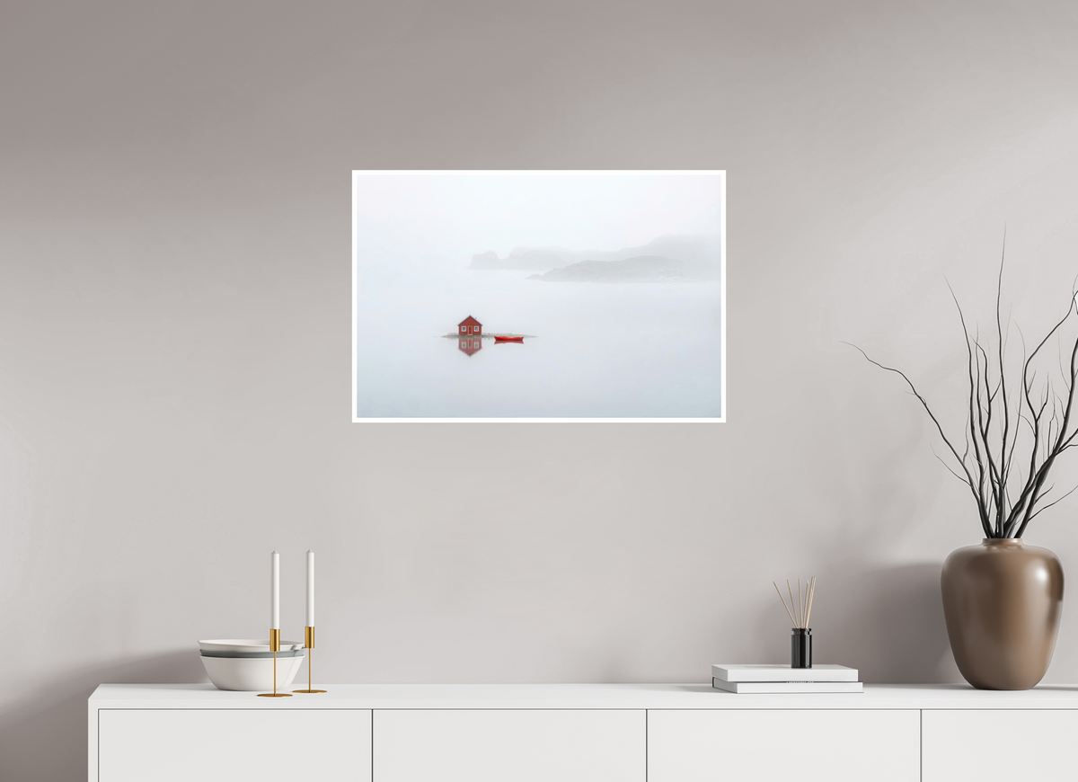 75 x 50 cm, Fine Art Print Hahnemühle Baryta Im Küstennebel ein Zuhause--Wandkunst, Fine Art Print, Leinwand, Acryldruck, Alu-Dibond