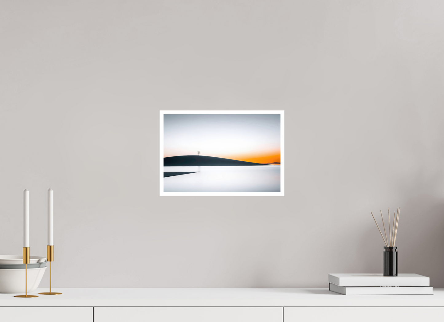 30 x 20 cm, Fine Art Print Hahnemühle Baryta Einsamer Baum im Abendlicht—Wandkunst, Fine Art Print, Leinwand, Acryldruck, Alu-Dibond