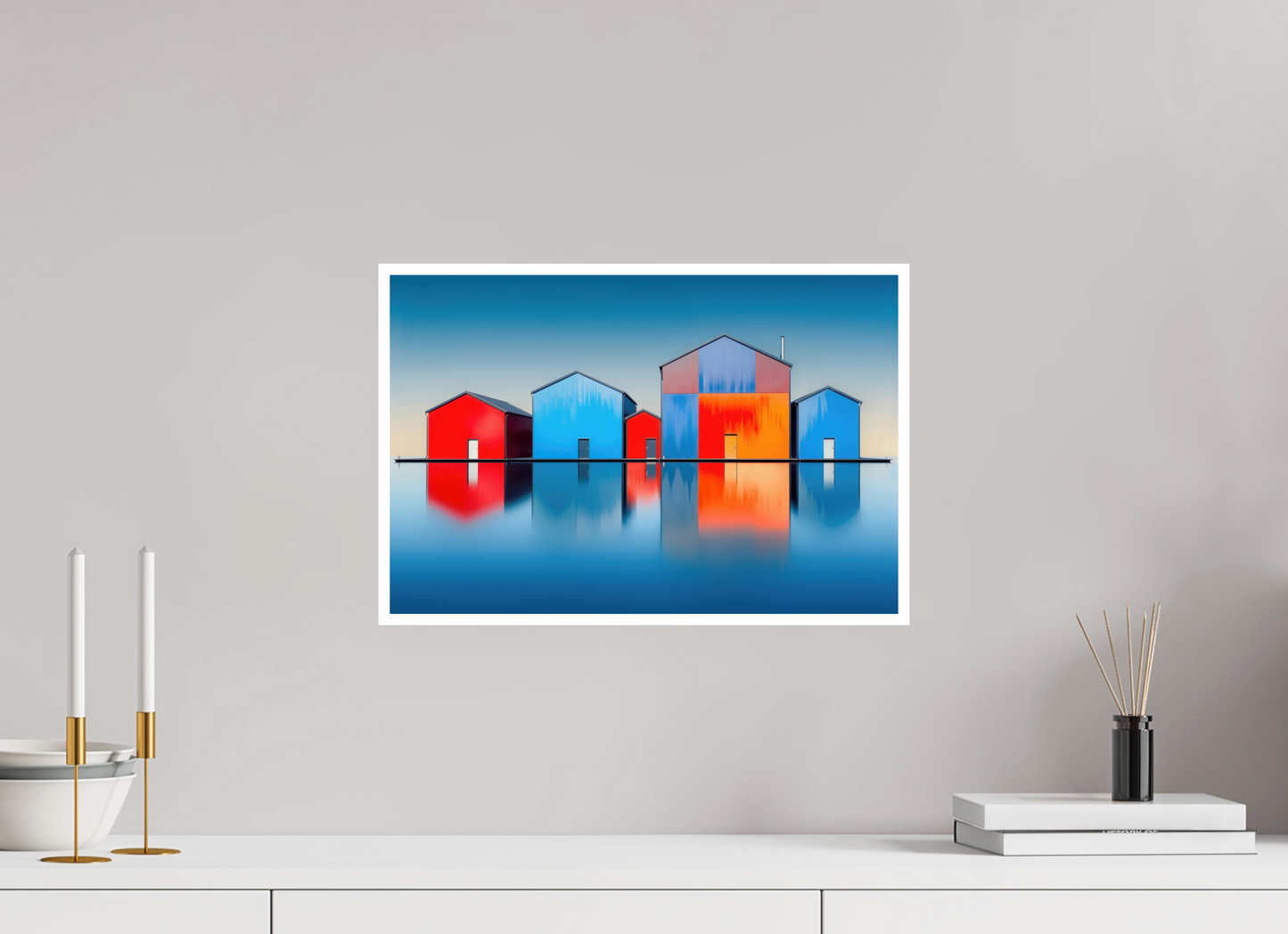 45 x 30 cm, Fine Art Print Hahnemühle Baryta Farbklang am Wasser—Wandkunst, Fine Art Print, Leinwand, Acryldruck, Alu-Dibond