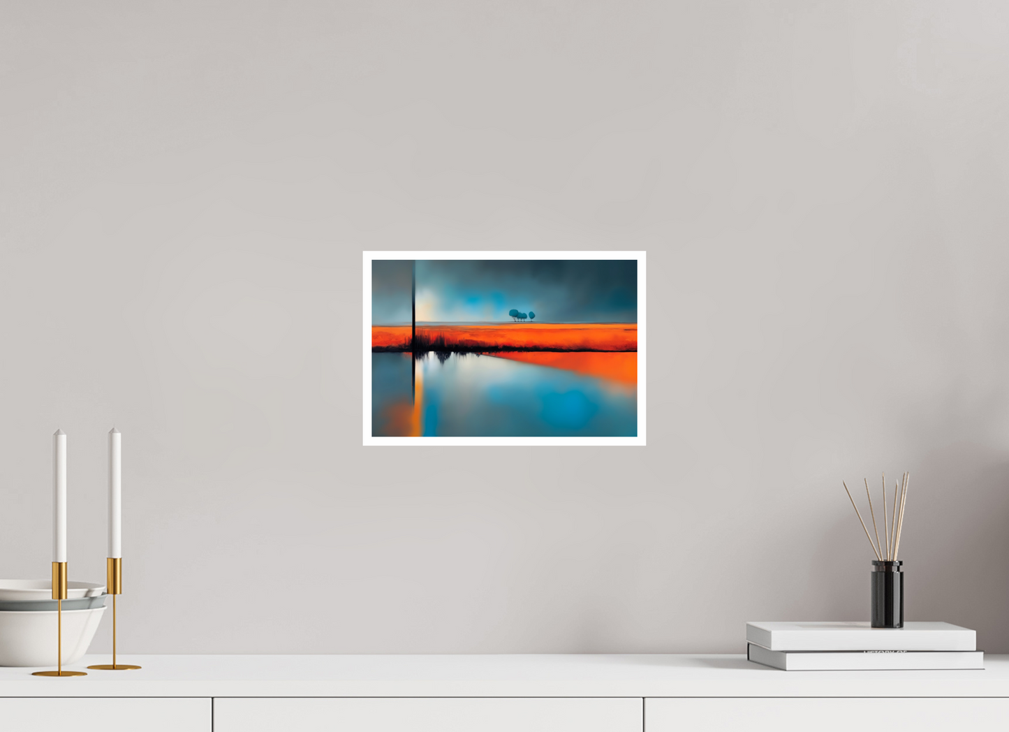 30 x 20 cm, Fine Art Print Hahnemühle Baryta Blauer Halt am roten Ufer
